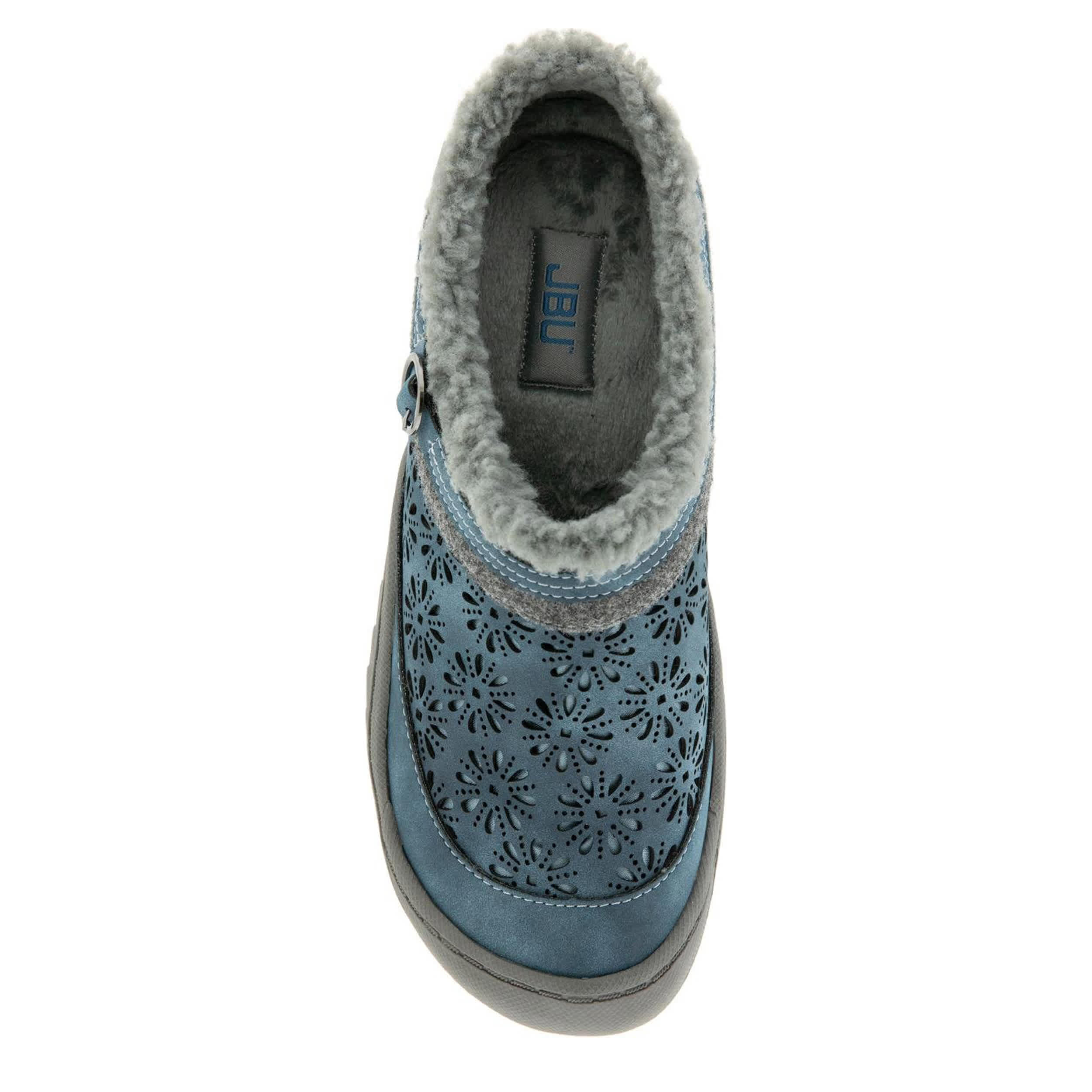 JBU-WOMENS GINGER ENCORE FAUX FUR CLOG-DENIM & 