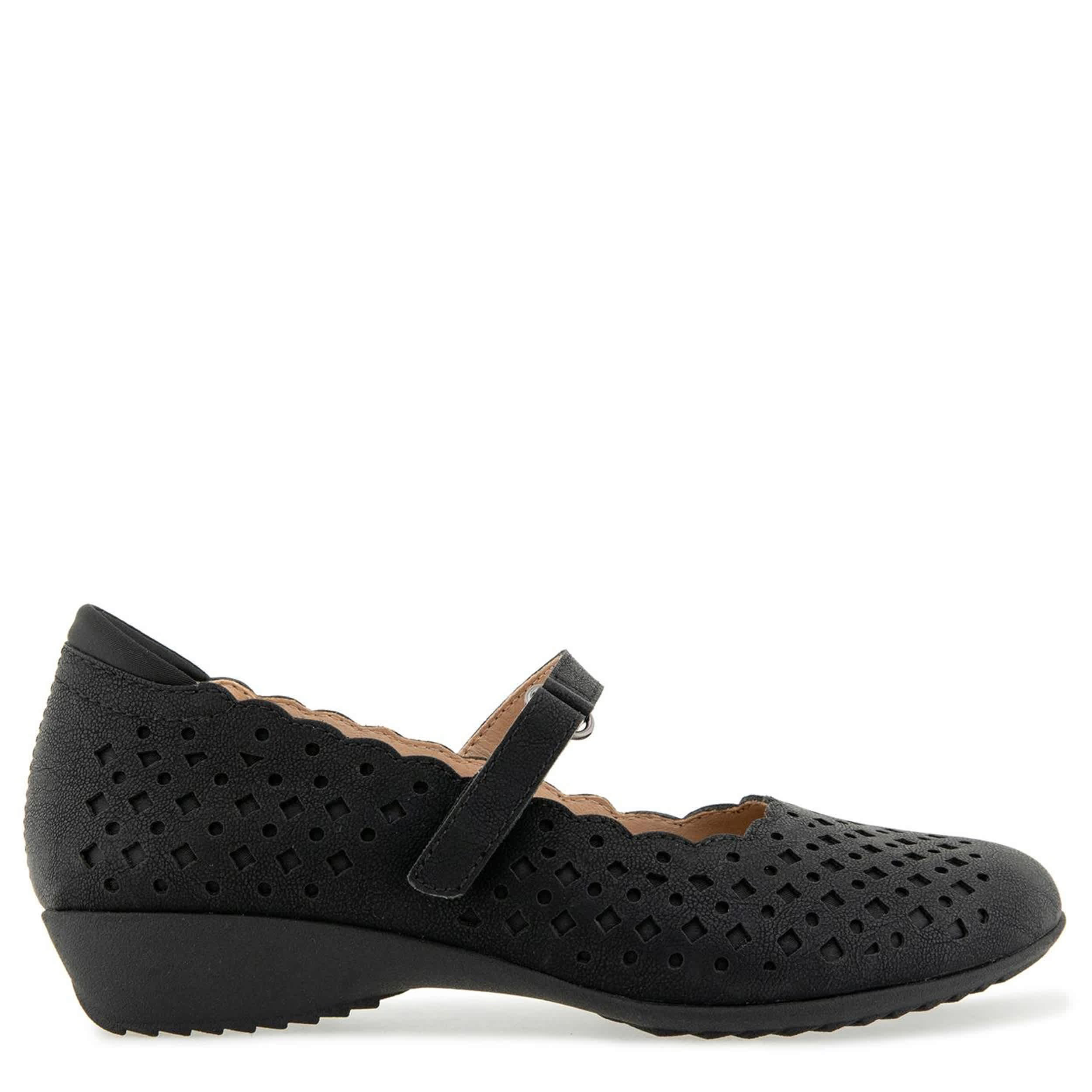 JBU-WOMENS NANCY MARY JANE FLAT-BLACK & 