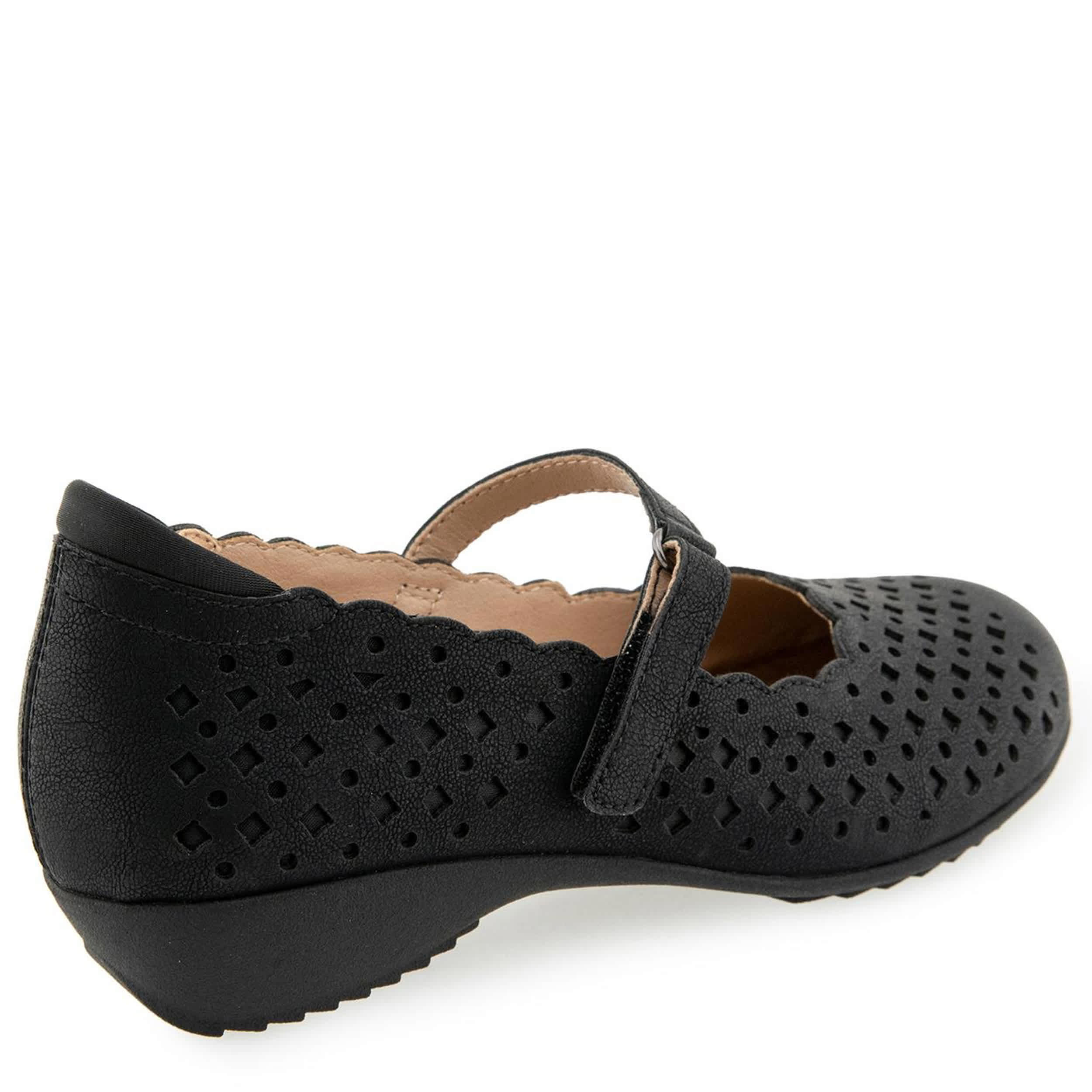 JBU-WOMENS NANCY MARY JANE FLAT-BLACK & 