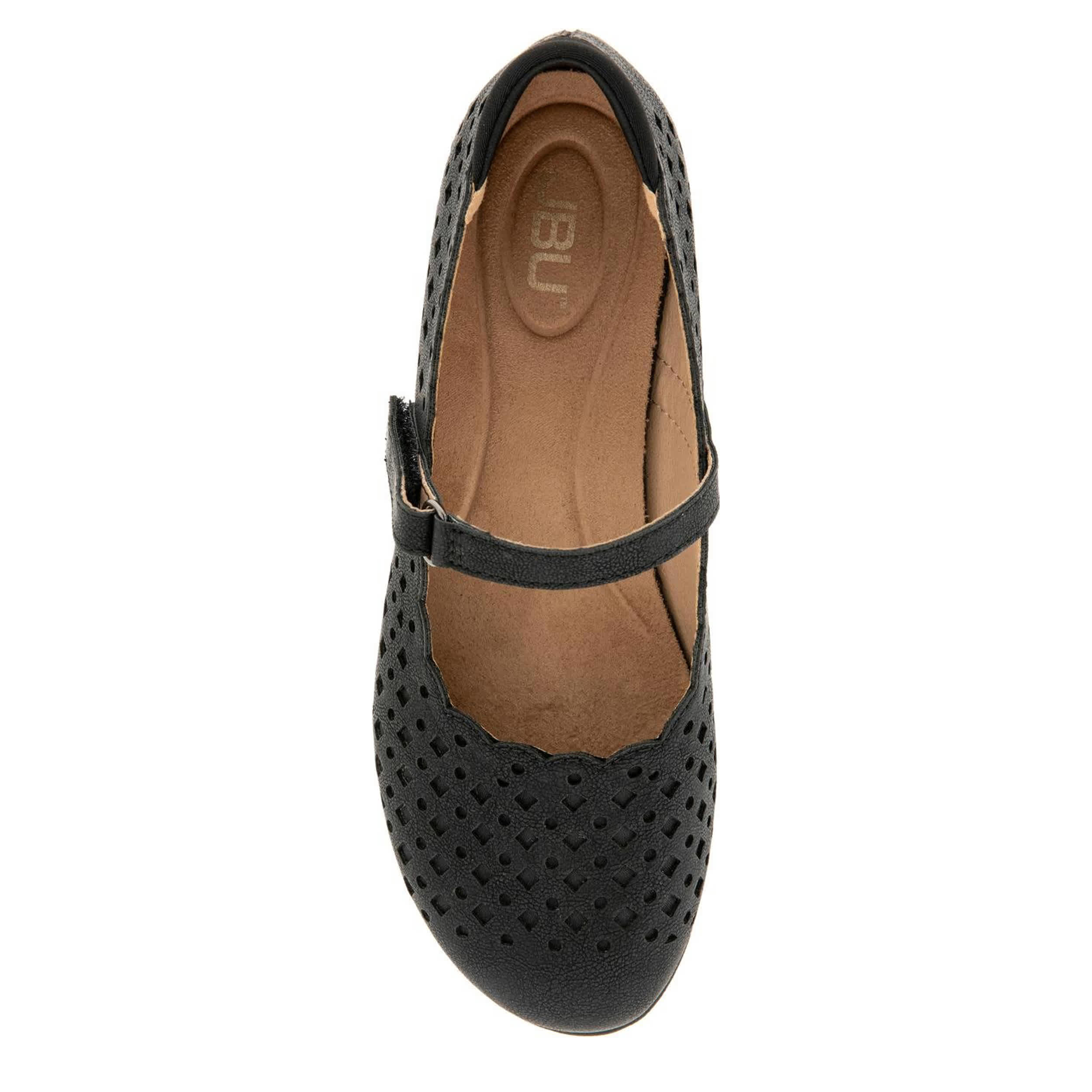 JBU-WOMENS NANCY MARY JANE FLAT-BLACK & 
