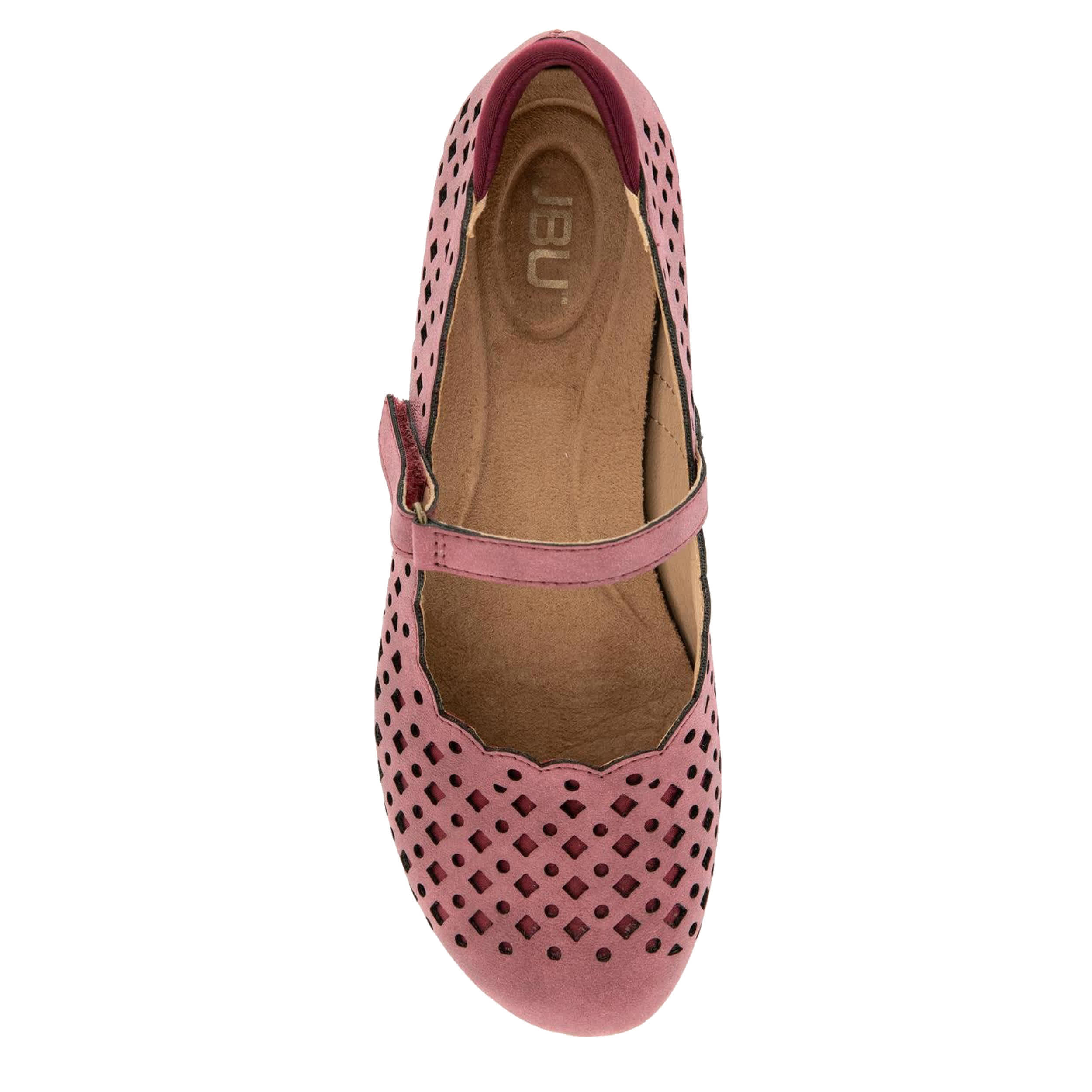 JBU-WOMENS NANCY MARY JANE FLAT-WINE & 