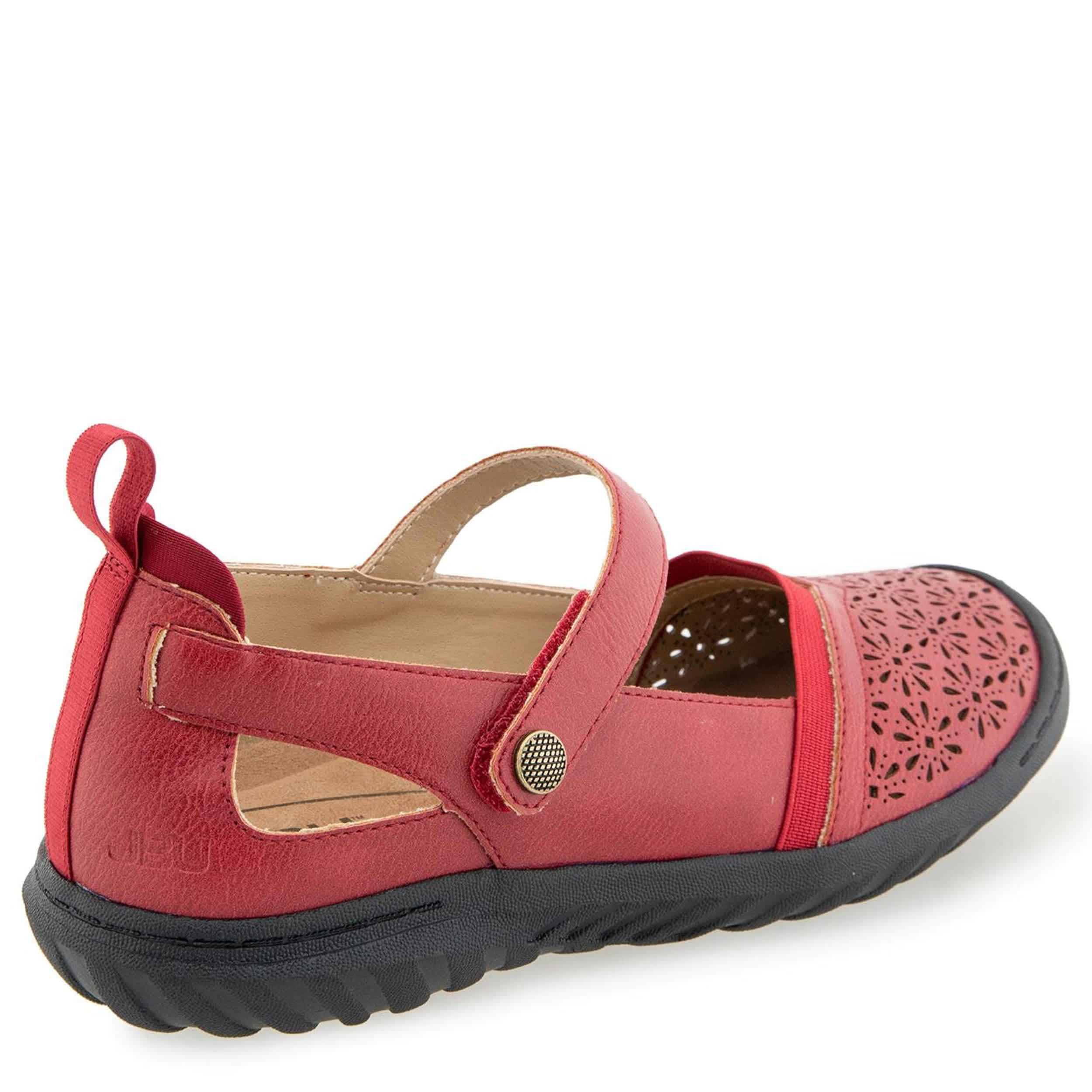 JBU-WOMENS RYA MARY JANE FLAT-RED & 