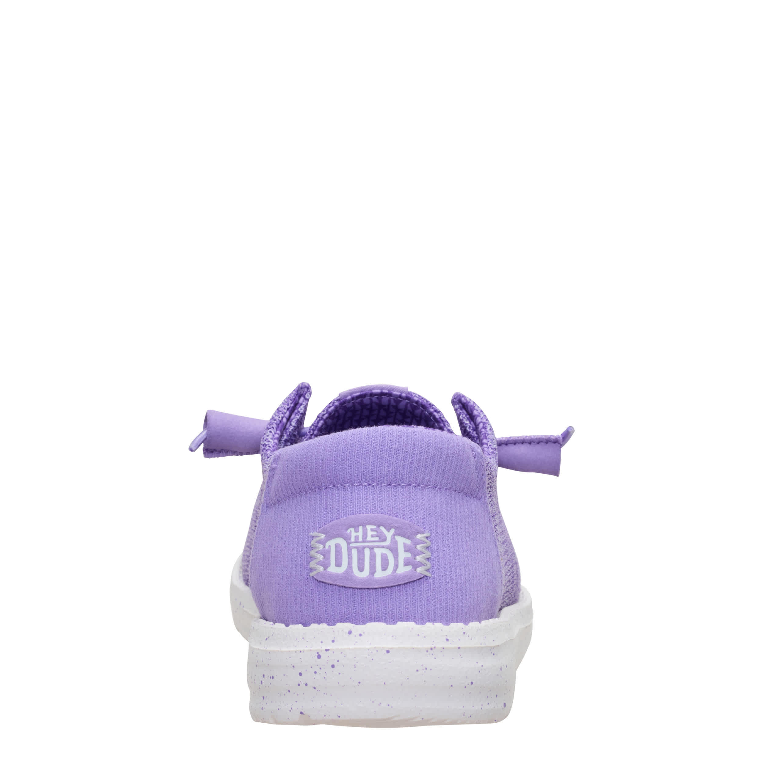 HEYDUDE-WOMENS WENDY STRETCH SOX SLIP ON SNEKAER-PURPLE & 