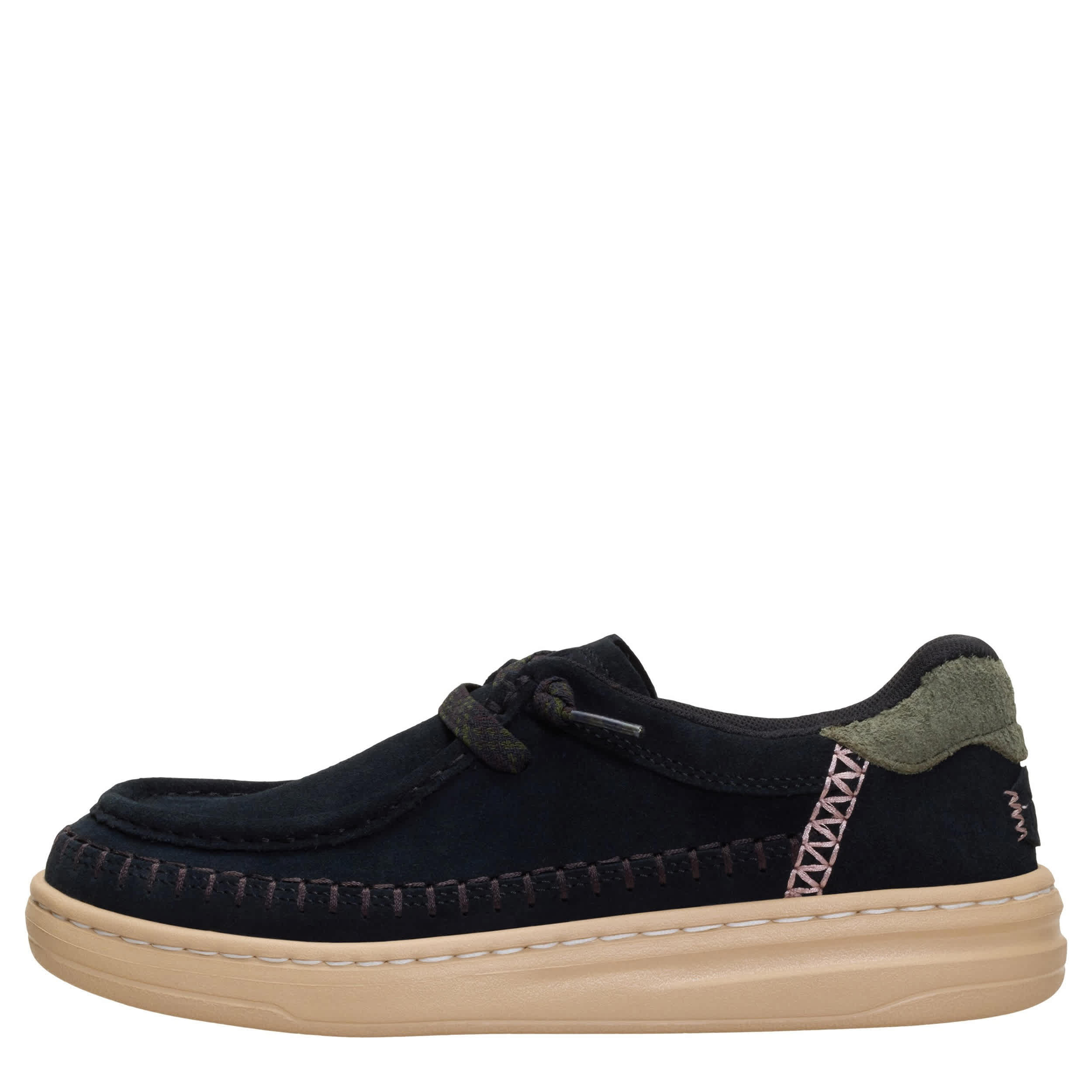 HEYDUDE-WOMENS HARPER MOC CRAFTED SLIP ON SNEAEKR-BLACK & 