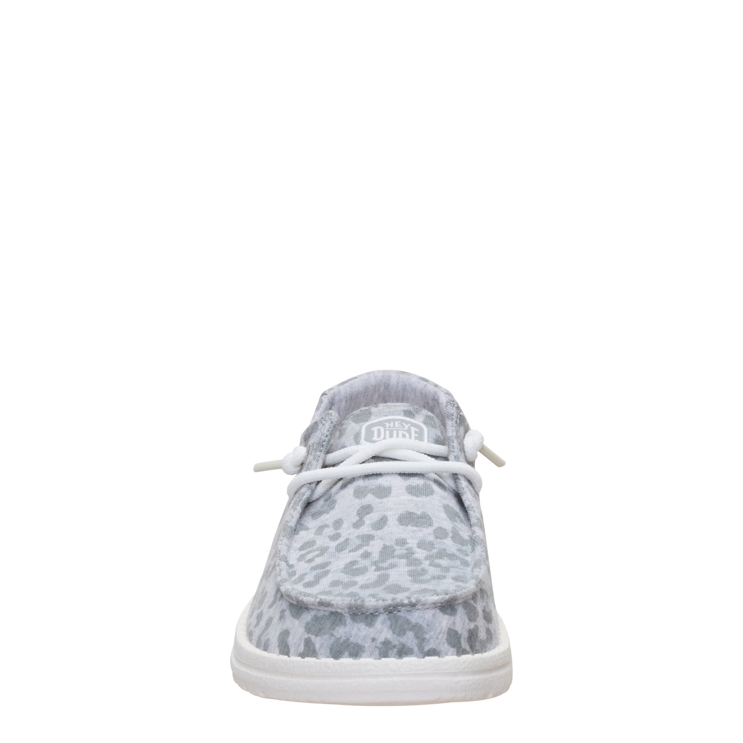HEYDUDE-WOMENS WENDY STRETCH JERSEY SLIP ON SNEAKER-GREY & 