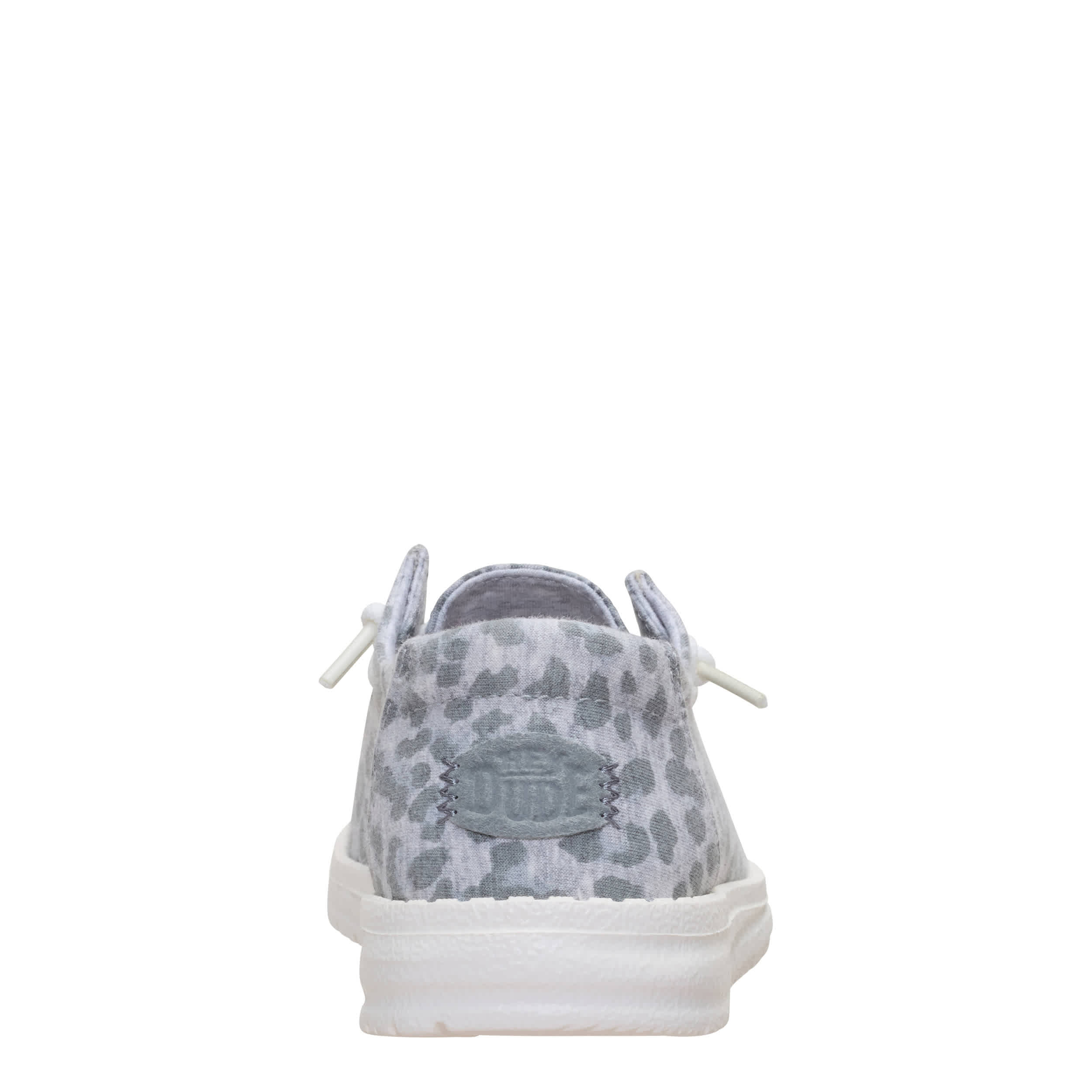 HEYDUDE-WOMENS WENDY STRETCH JERSEY SLIP ON SNEAKER-GREY & 