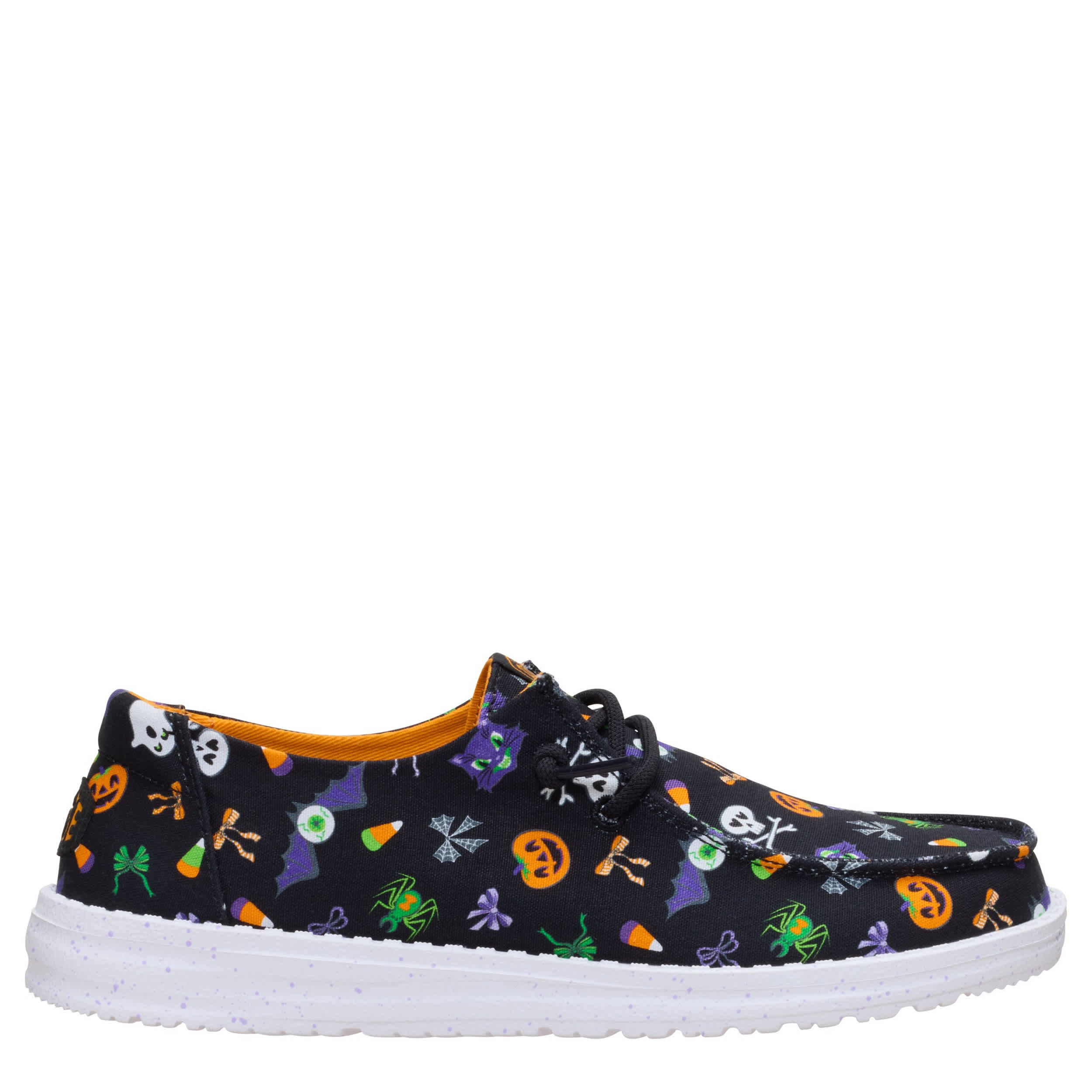 HEYDUDE-WOMENS WENDY BOO CREW SLIP ON SNEAKER-BLACK & 