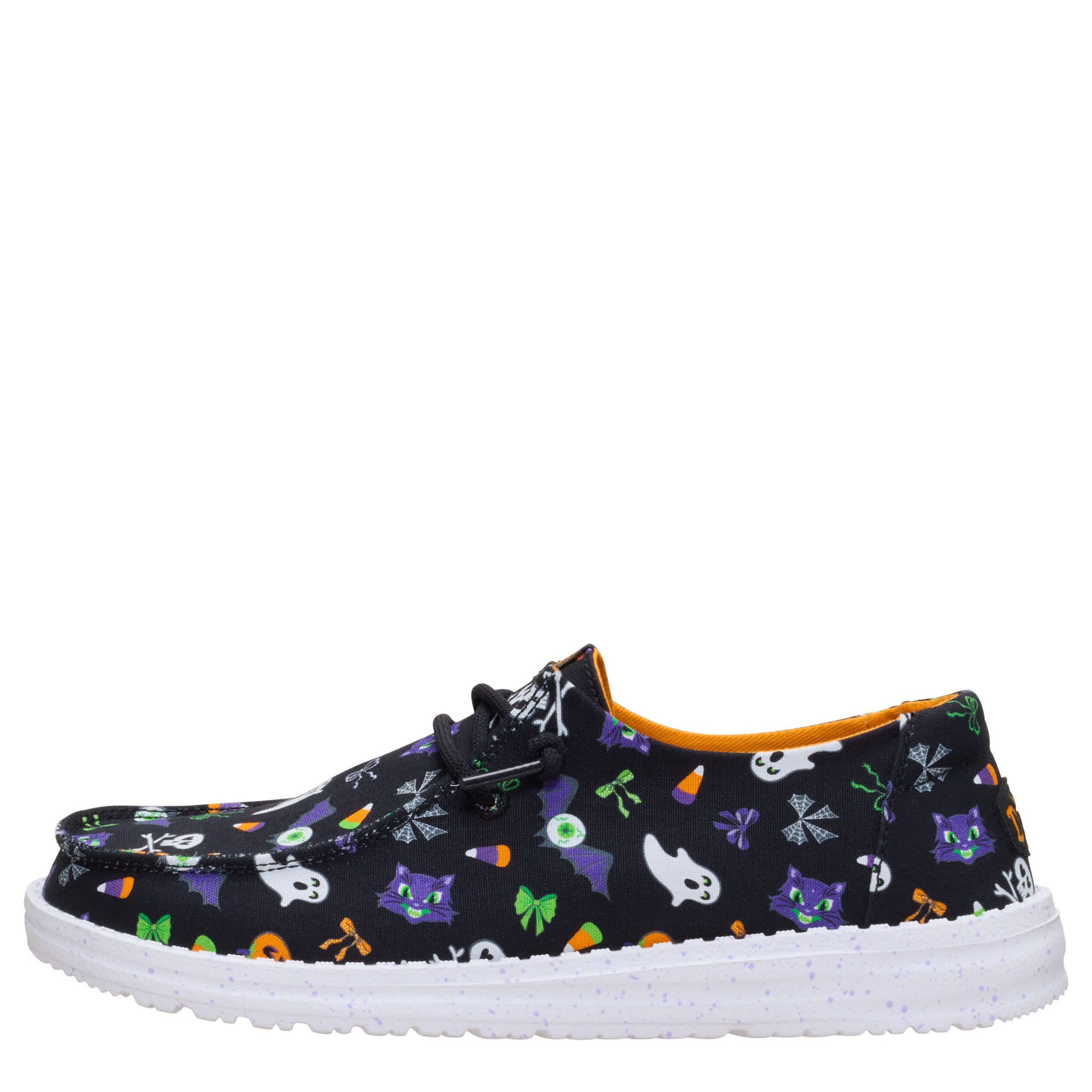 HEYDUDE-WOMENS WENDY BOO CREW SLIP ON SNEAKER-BLACK & 