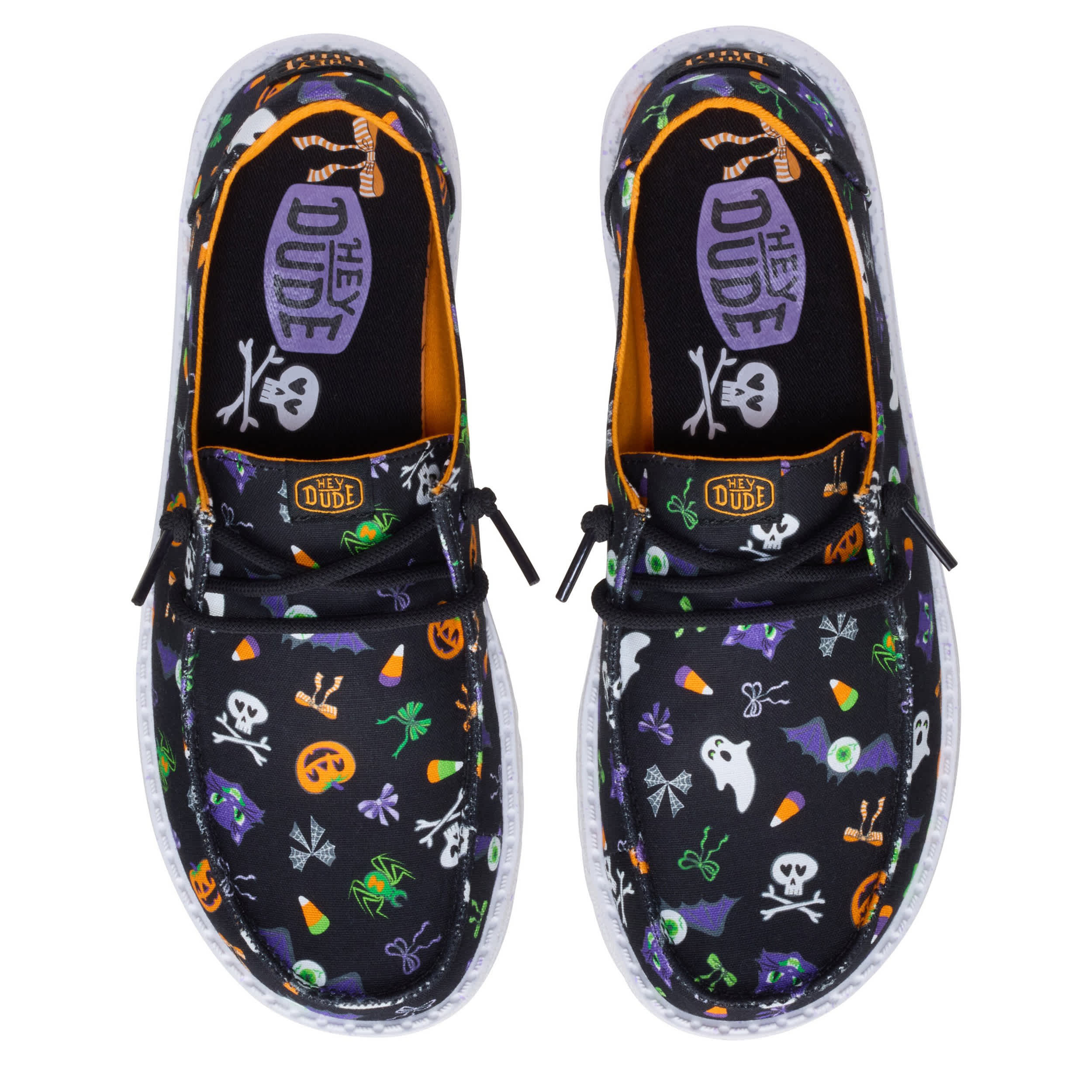 HEYDUDE-WOMENS WENDY BOO CREW SLIP ON SNEAKER-BLACK & 