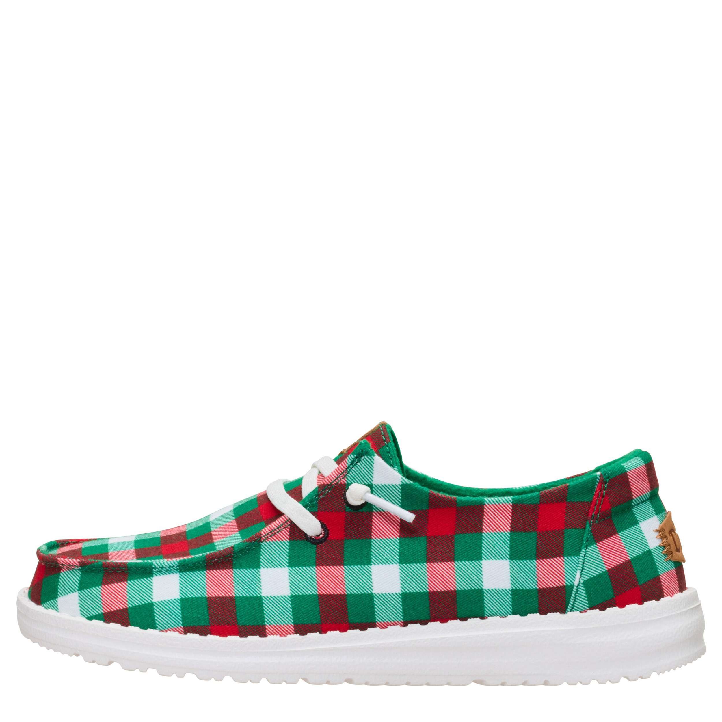 HEYDUDE-WOMENS WENDY BUFFALO SLIP ON SNEAKER-RED & 