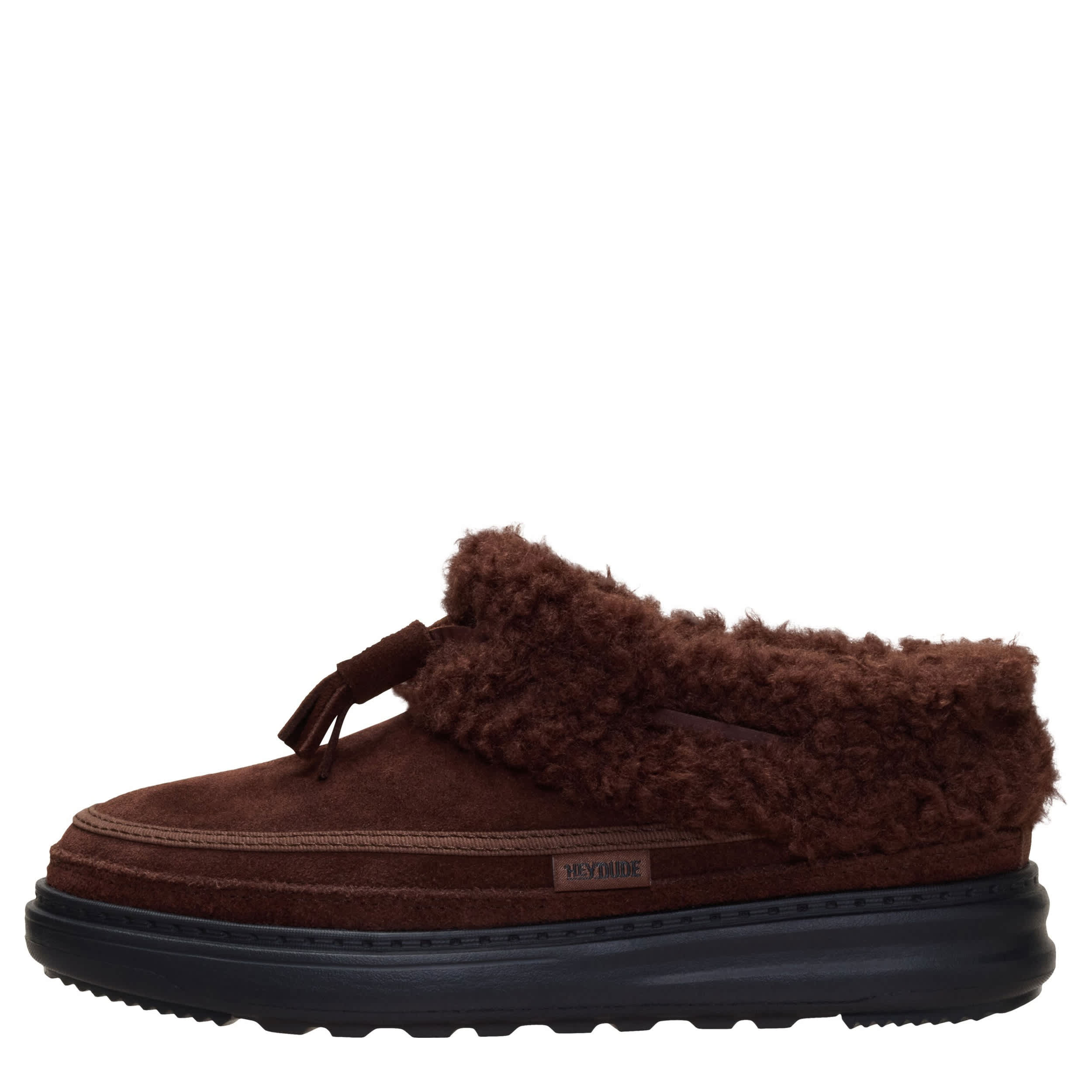 HEYDUDE-WOMENS REMI TOASTEE LO TASSEL SLIPPER-BROWN & 