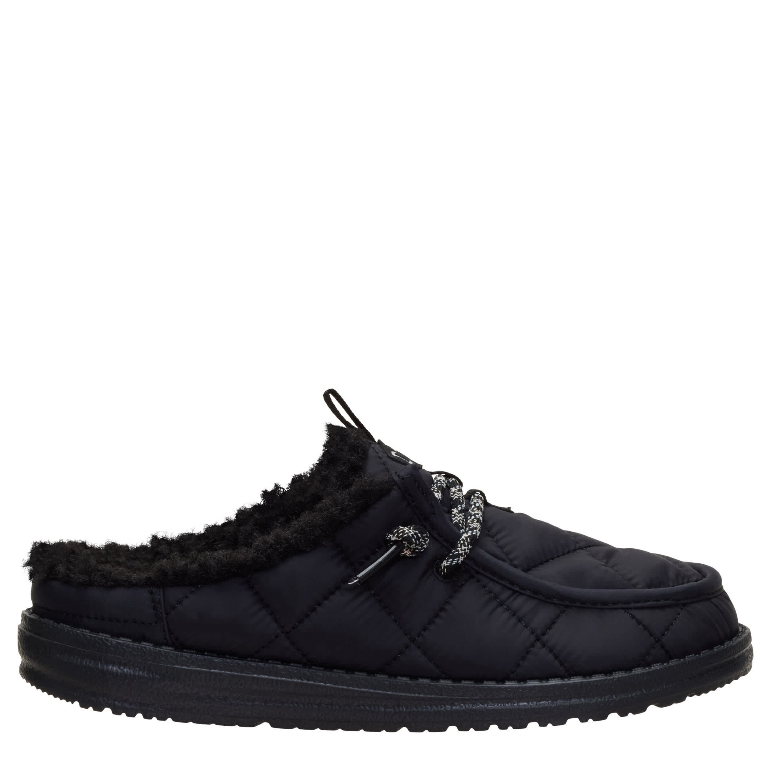 HEYDUDE-WOMENS WENDY SLIP CAMP SLIP ON SNEAKER-BLACK & 