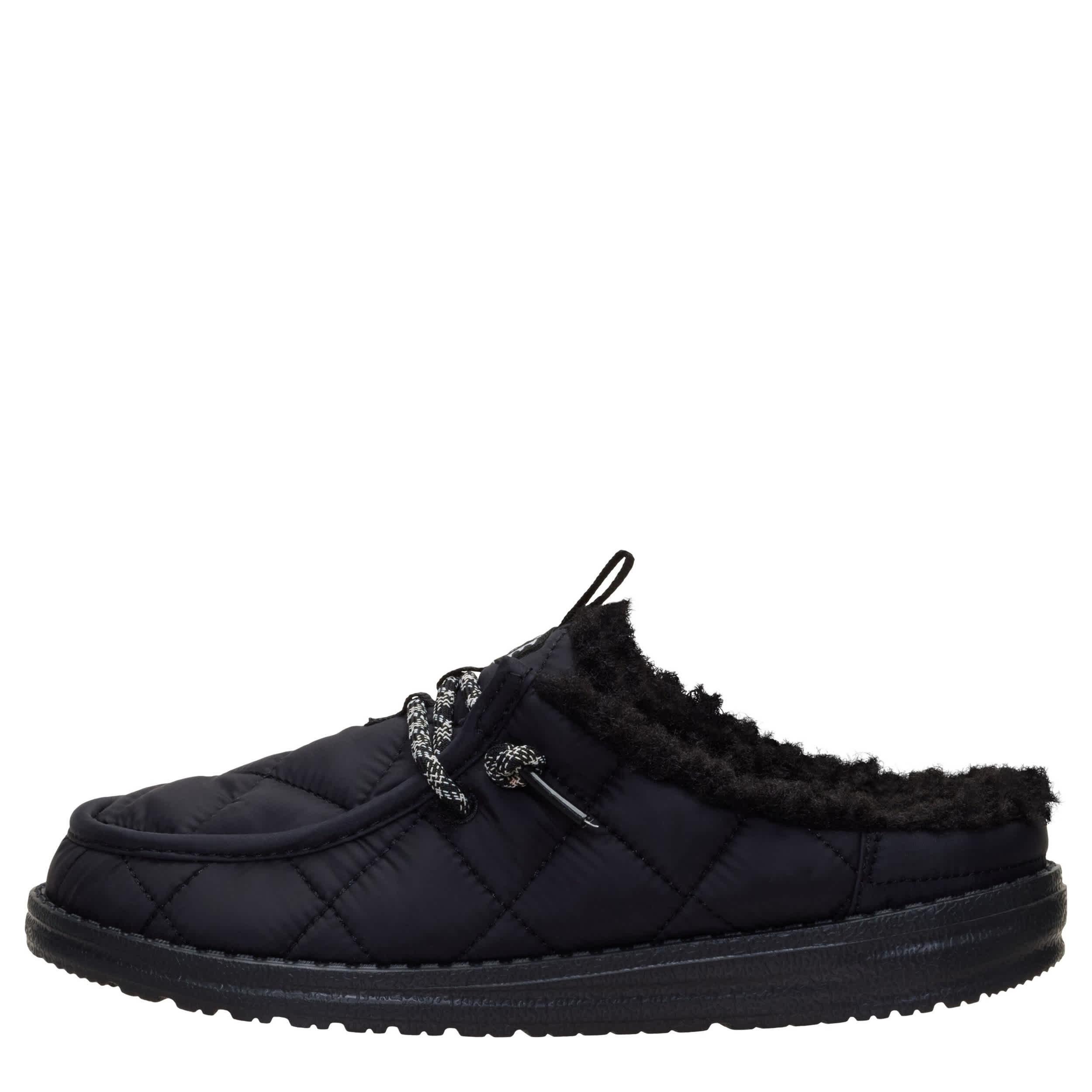 HEYDUDE-WOMENS WENDY SLIP CAMP SLIP ON SNEAKER-BLACK & 
