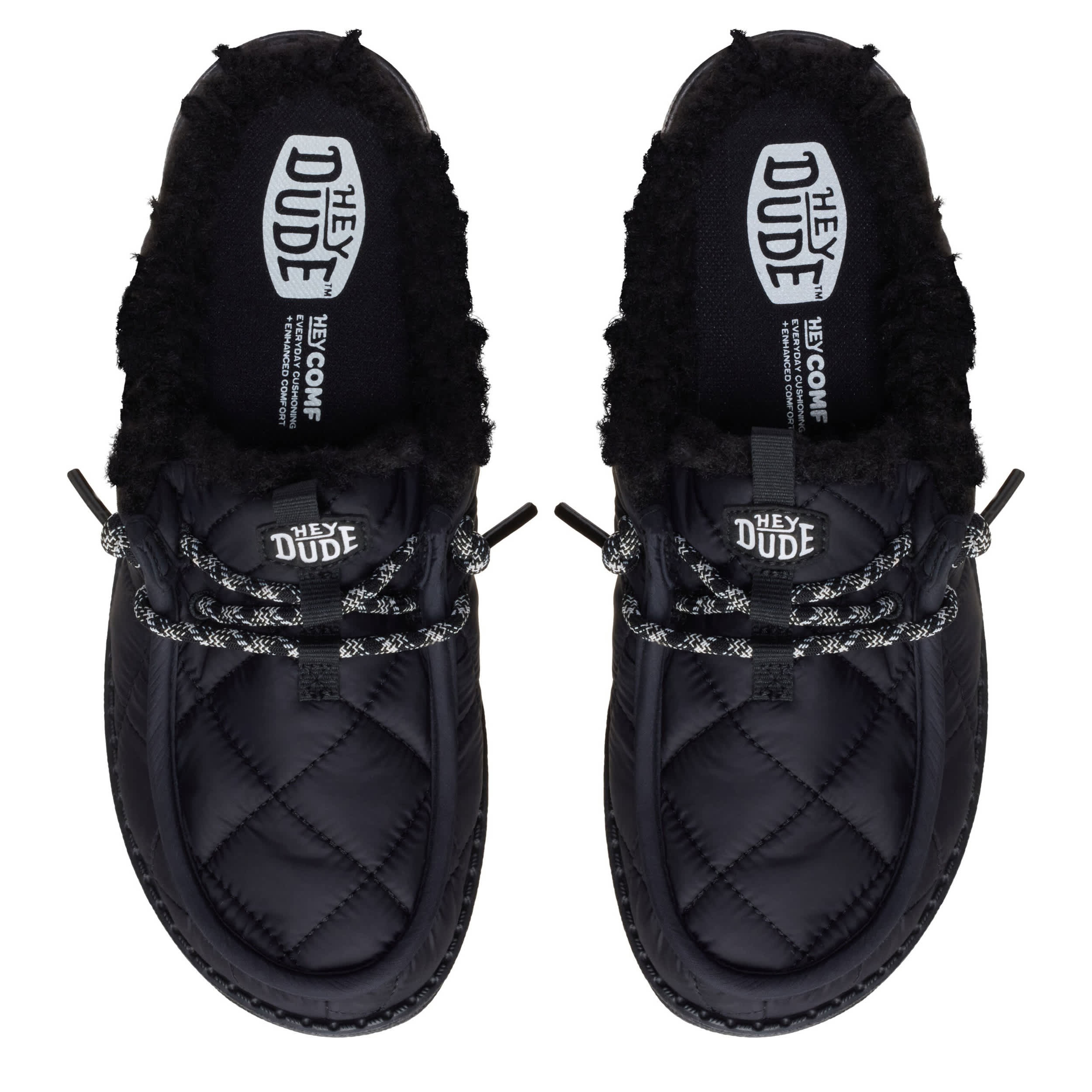 HEYDUDE-WOMENS WENDY SLIP CAMP SLIP ON SNEAKER-BLACK & 