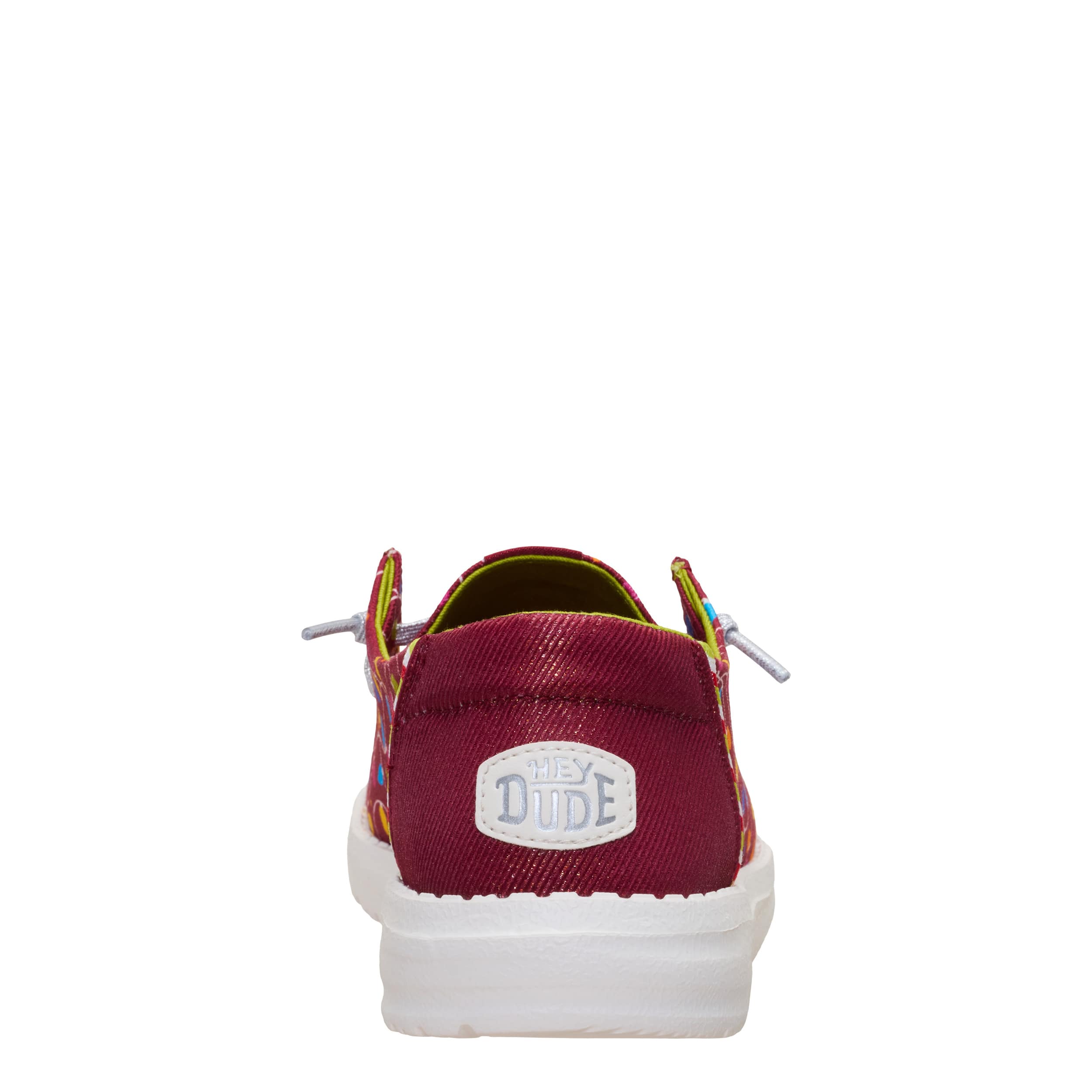 HEYDUDE-WOMENS WENDY HOLIDAY LIGHTS SLIP ON SNEAKER-RED & 