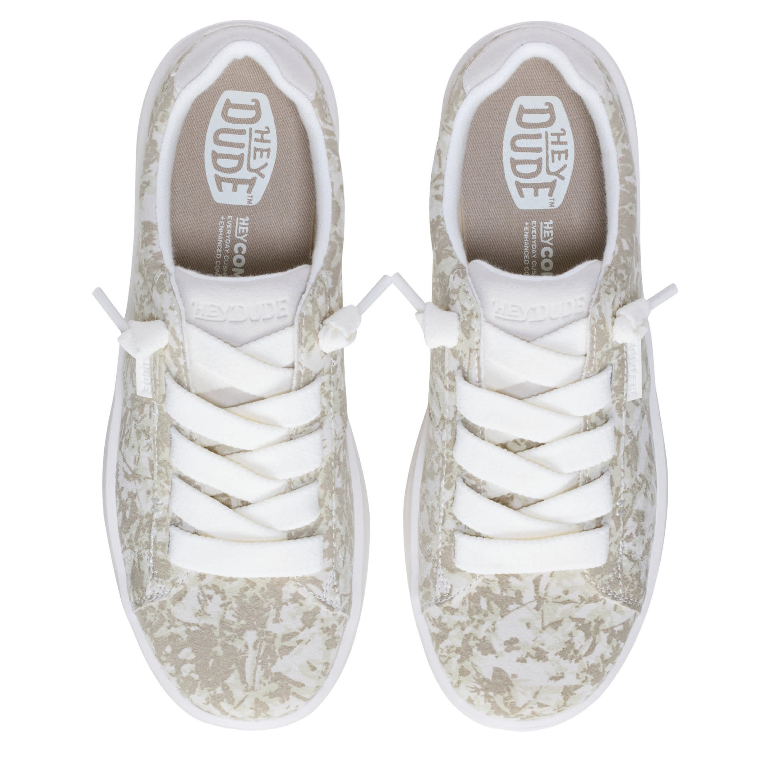 HEYDUDE-WOMENS KARINA DUO CLASSIC SLIP ON SNEAKER-WHITE & 