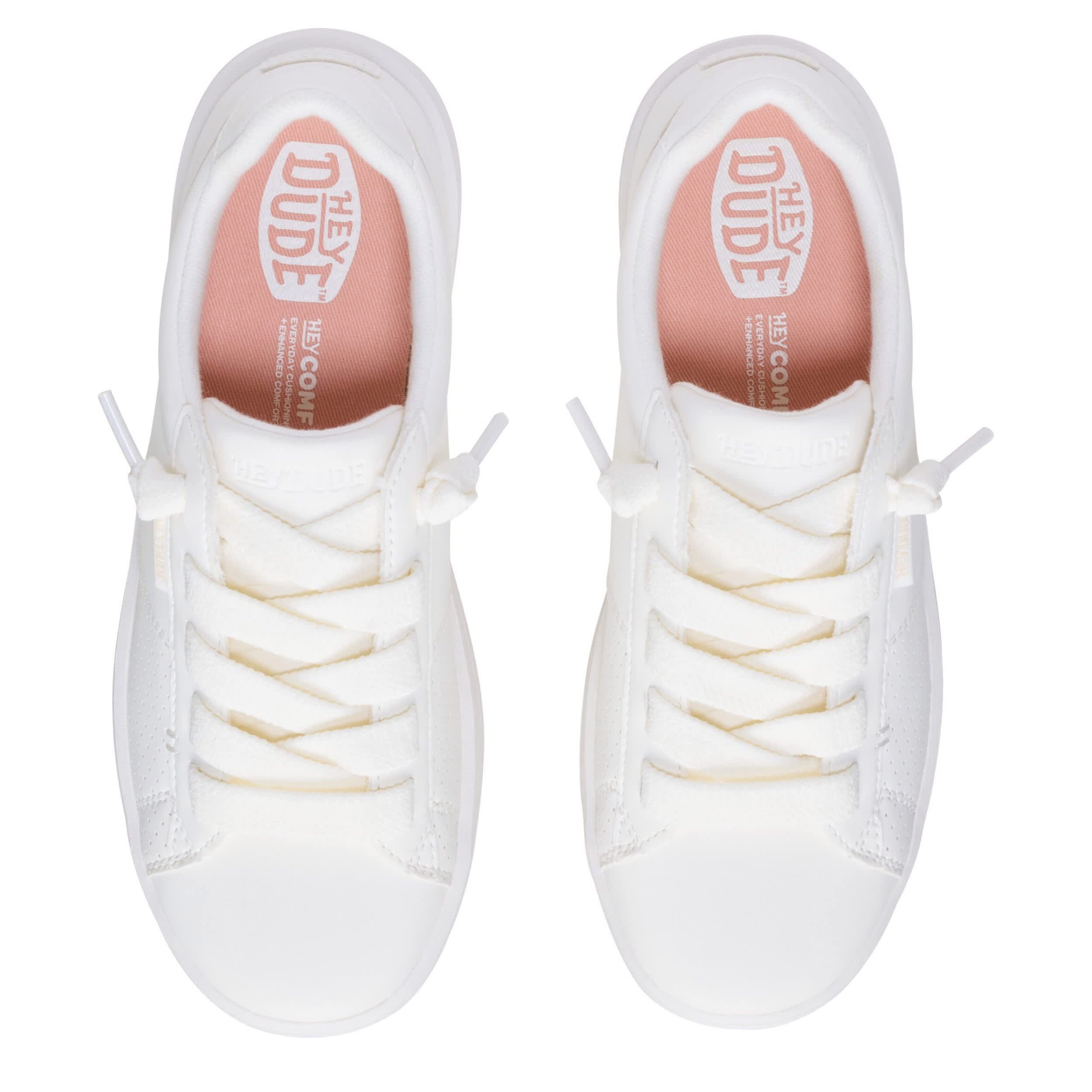 HEYDUDE-WOMENS KARINA DUO CLASSIC SLIP ON SNEAKER-WHITE & 