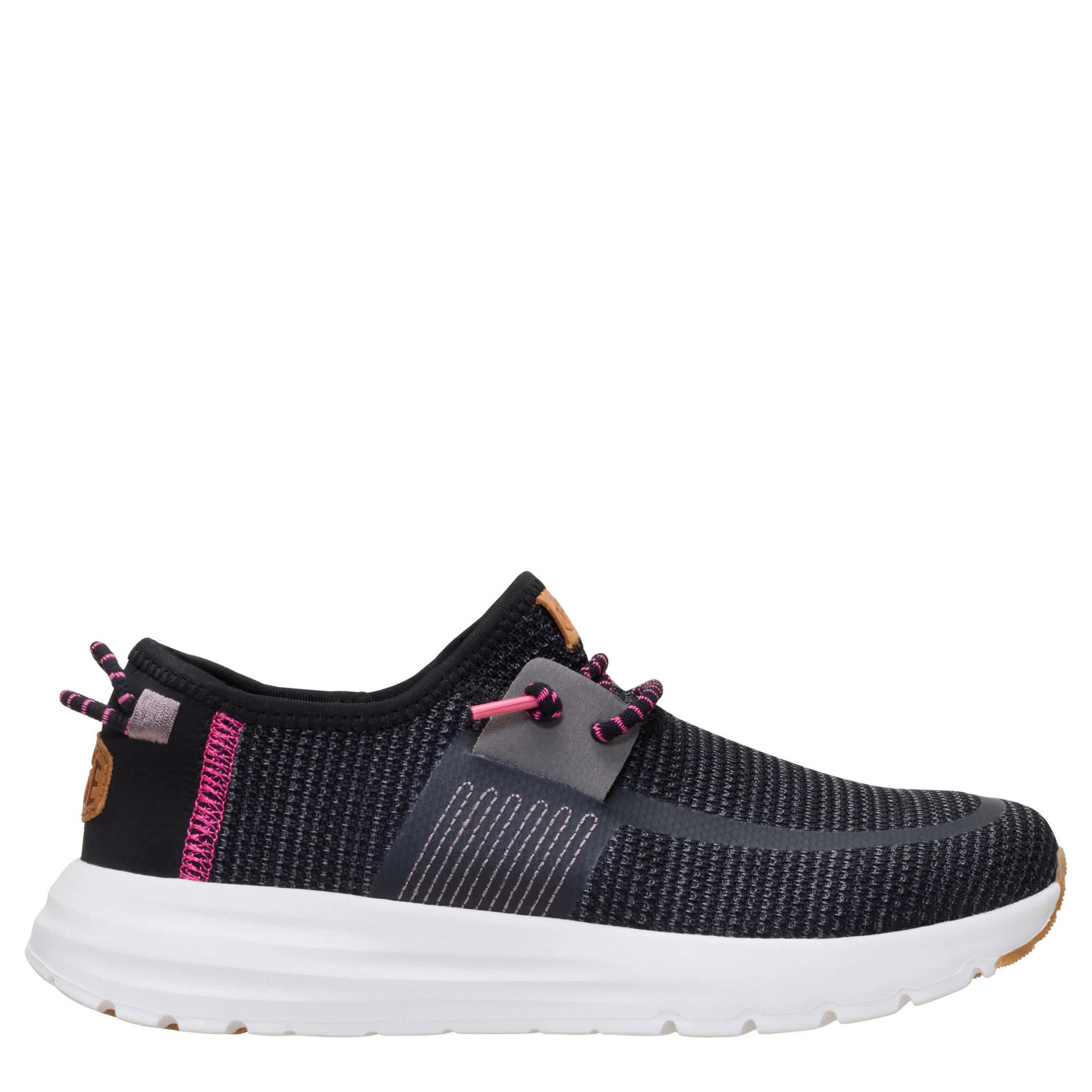 HEYDUDE-WOMENS SIROCCO W STRETCH SOX SLIP ON SNEAKER-BLACK & 