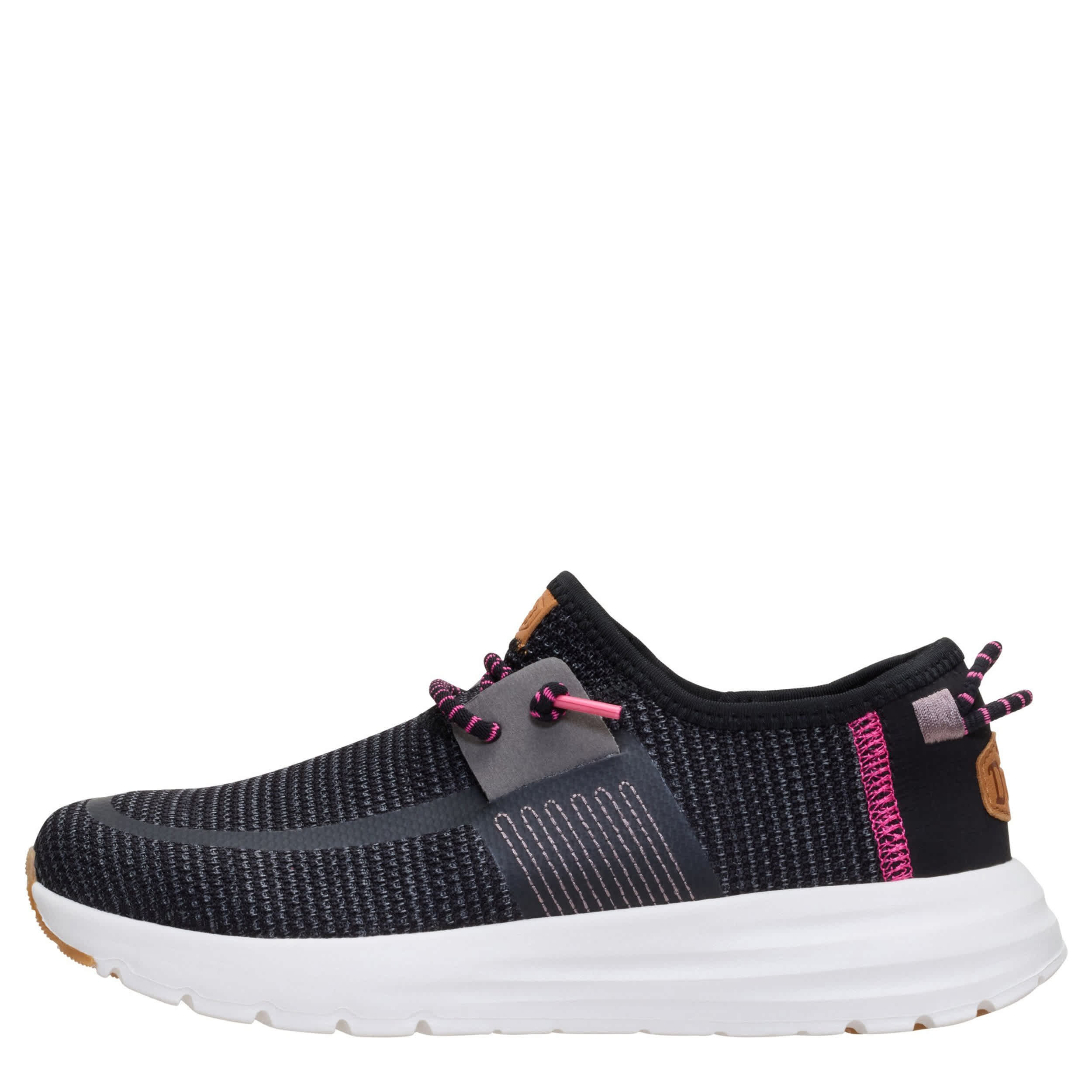 HEYDUDE-WOMENS SIROCCO W STRETCH SOX SLIP ON SNEAKER-BLACK & 
