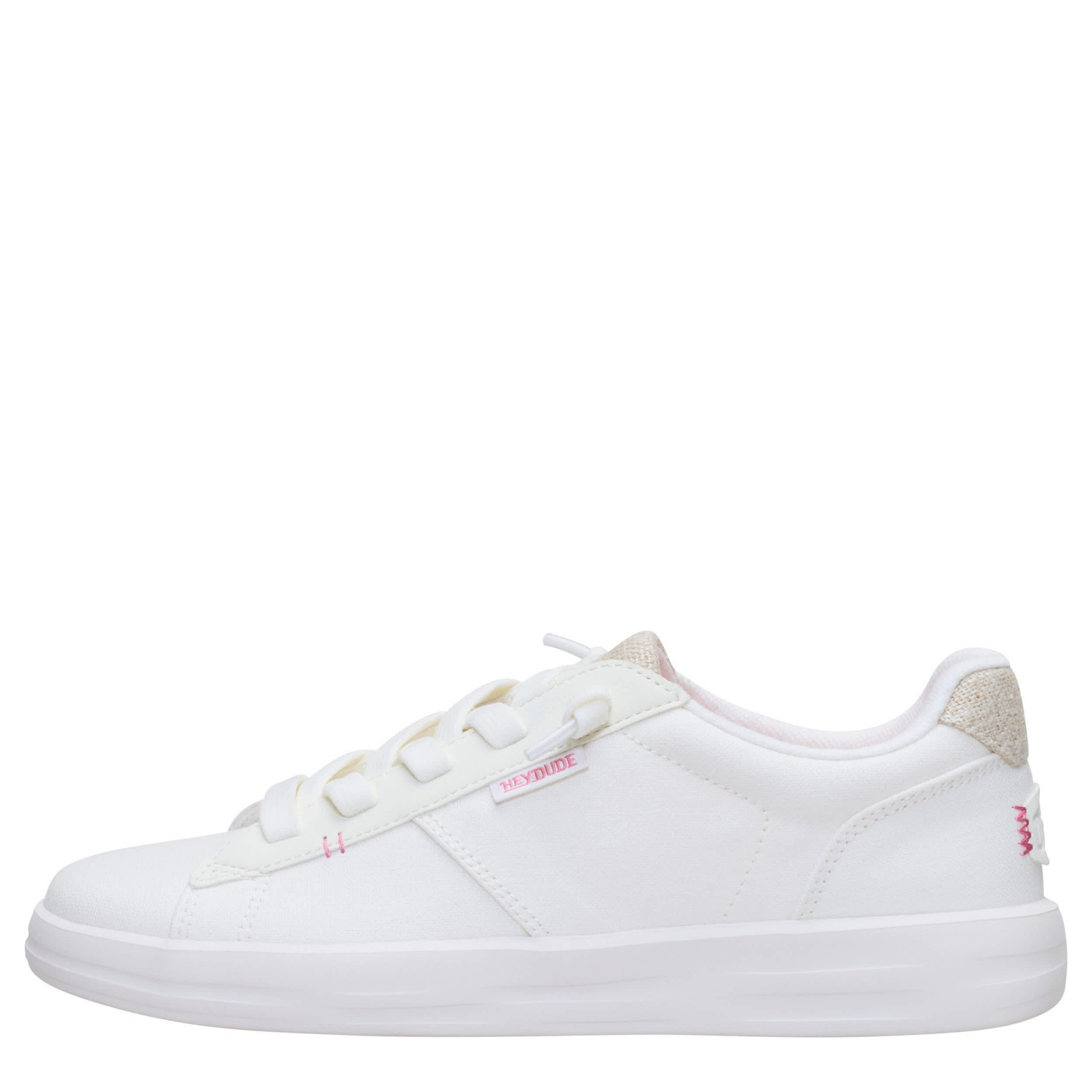 HEYDUDE-WOMENS KARINA DUO COASTAL SLIP ON SNEAKER-WHITE & 
