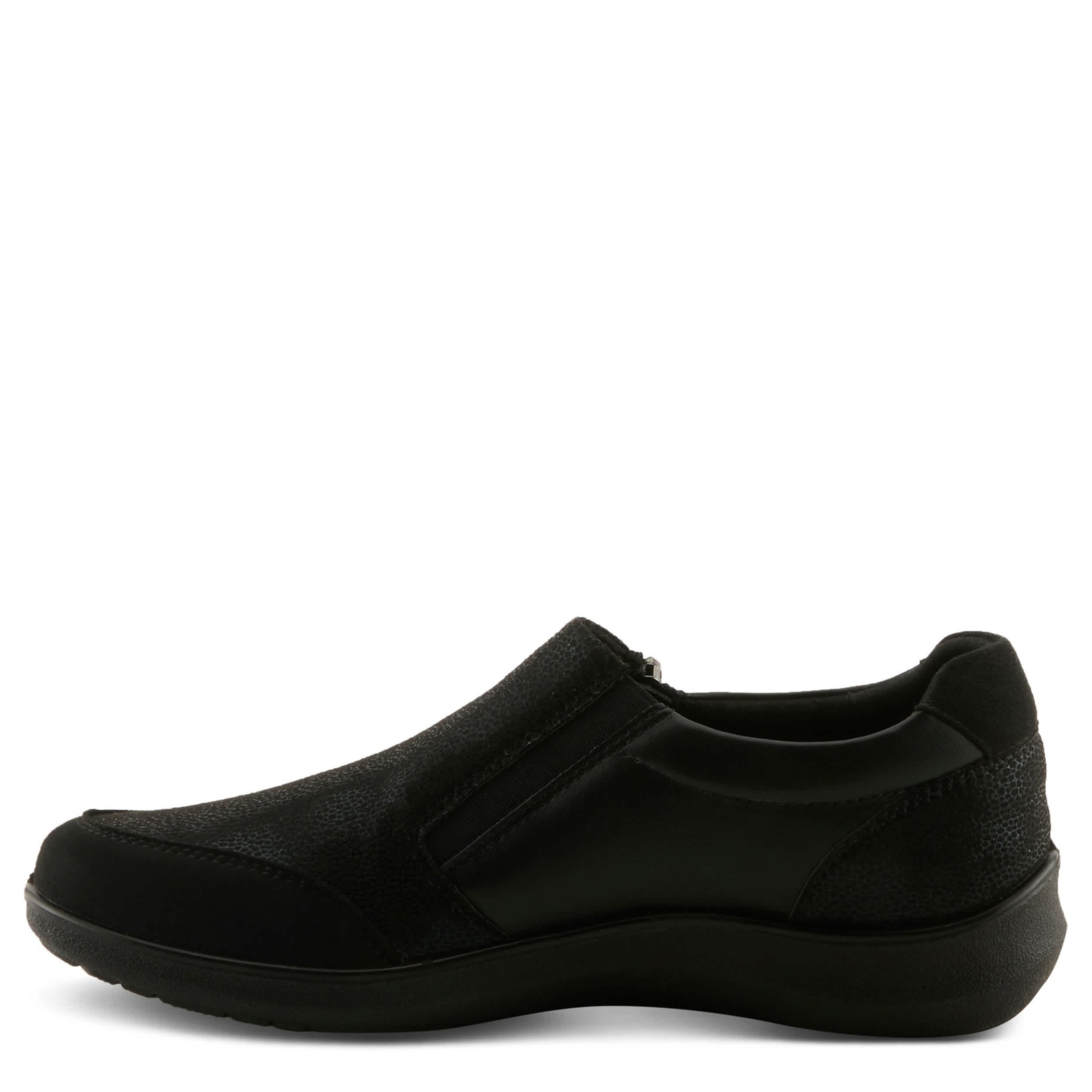 Flexus-WOMENS CANSTELA SLIP ON SNEAKER-BLACK & 