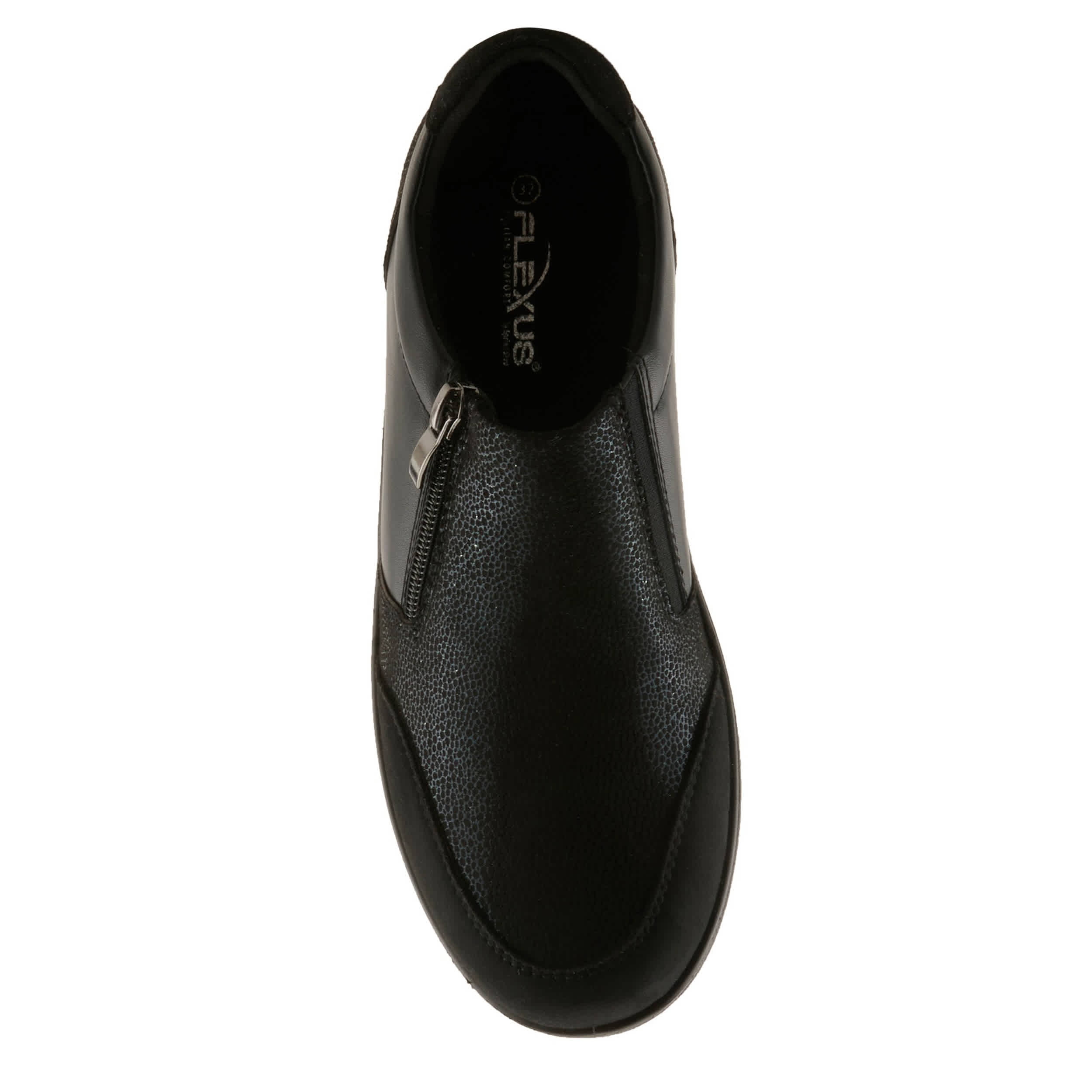 Flexus-WOMENS CANSTELA SLIP ON SNEAKER-BLACK & 