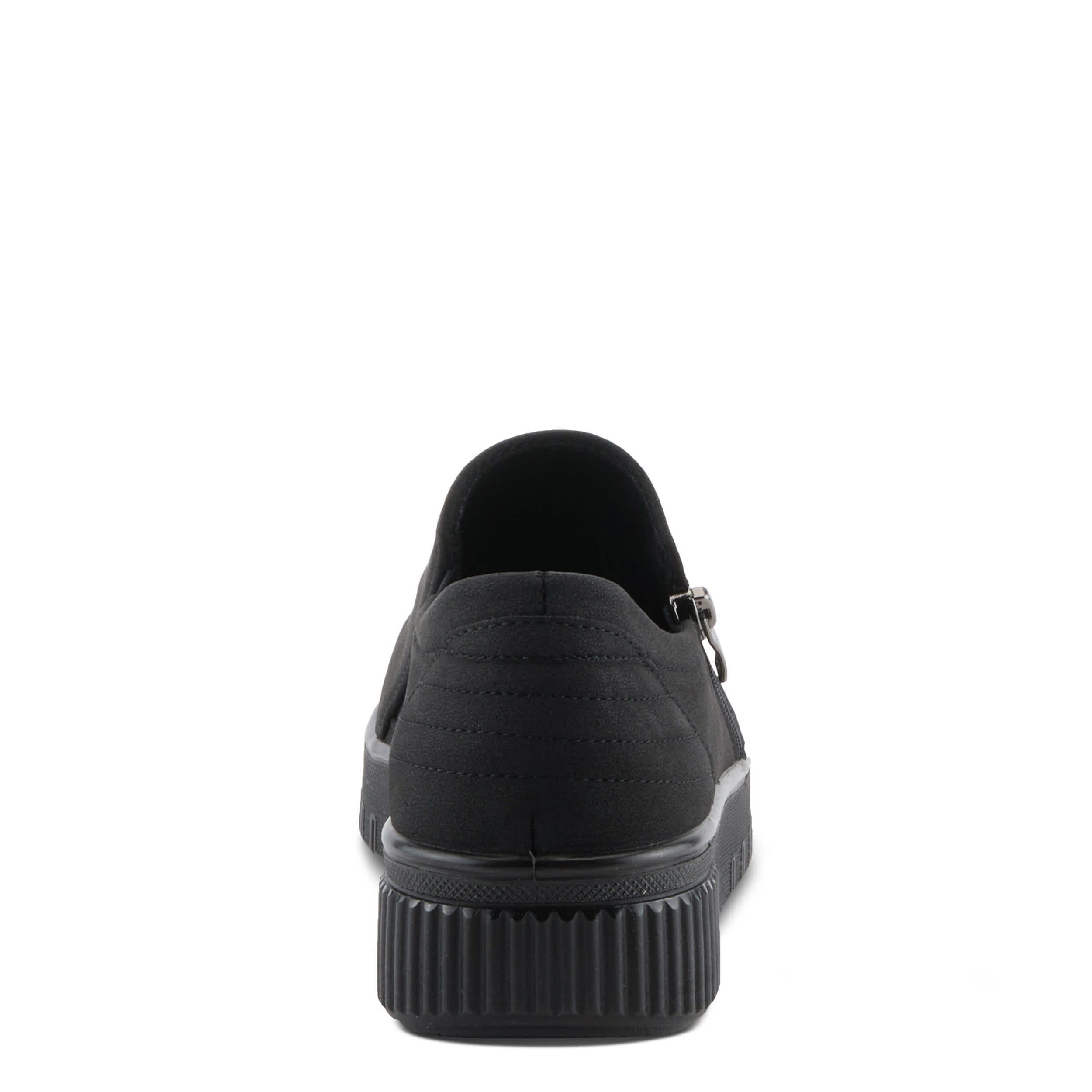 Flexus-WOMENS LAVACA SLIP ON SNEAKER-BLACK & 