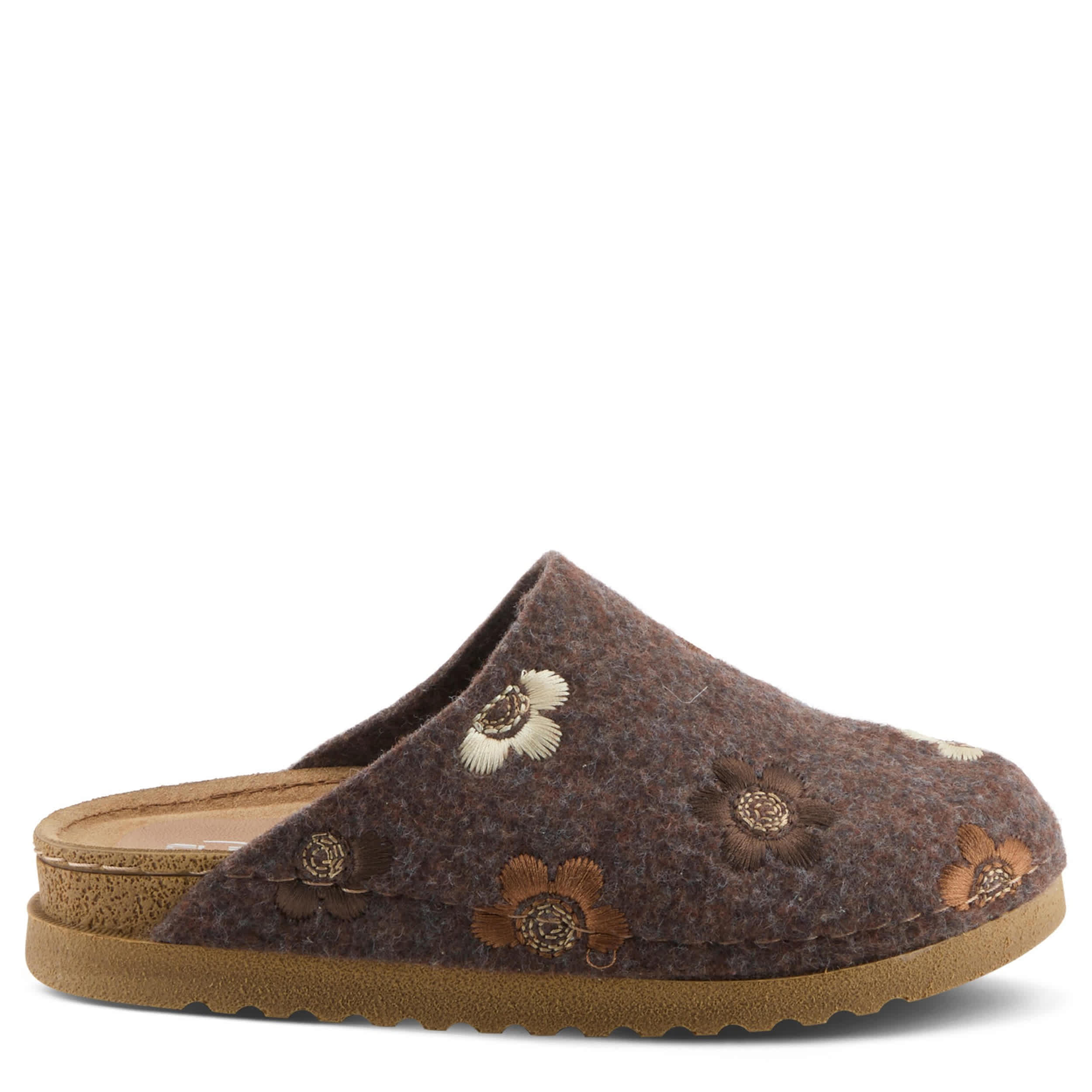 Flexus-WOMENS CUTESY CLOG-BROWN & MULTICOLOR