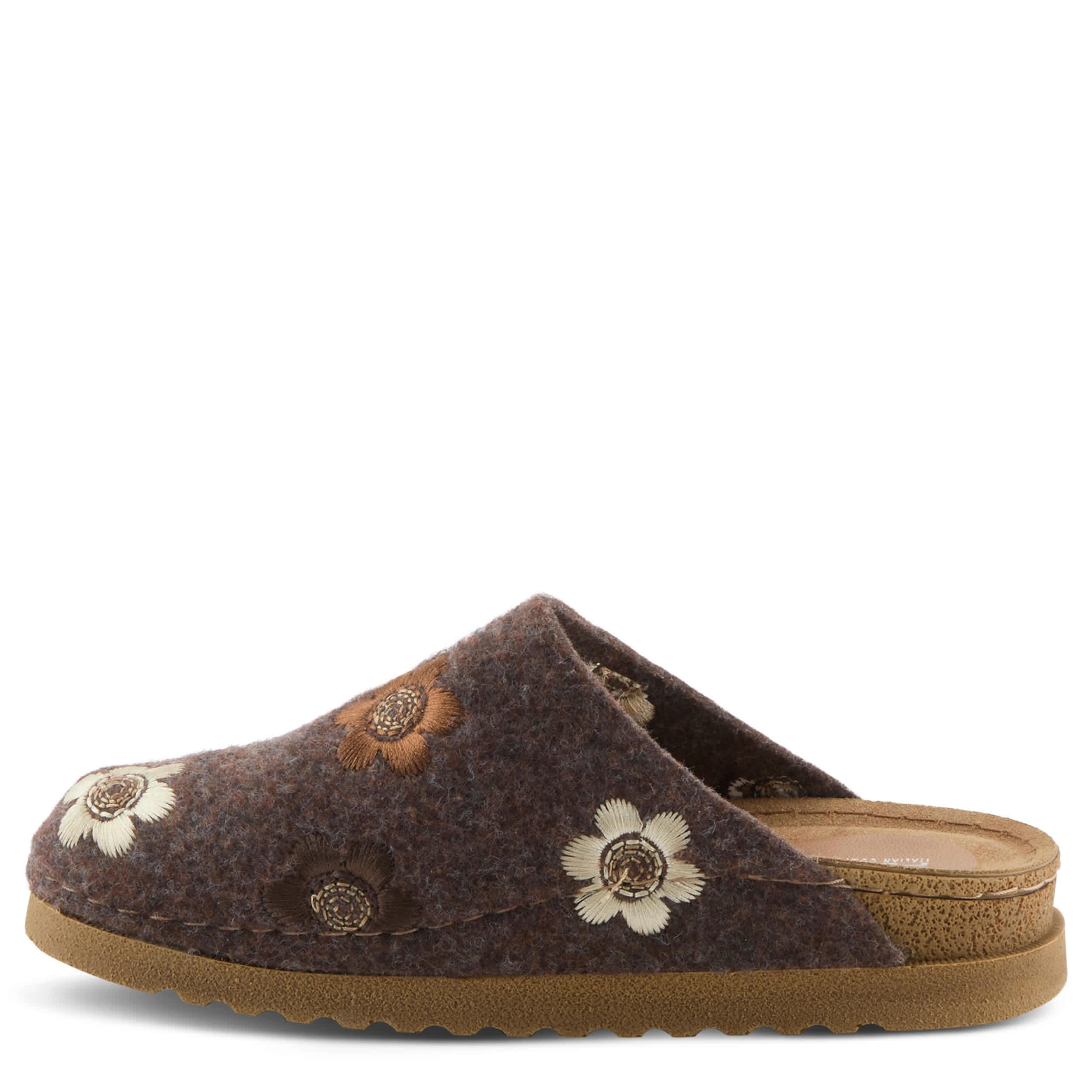 Flexus-WOMENS CUTESY CLOG-BROWN & MULTICOLOR