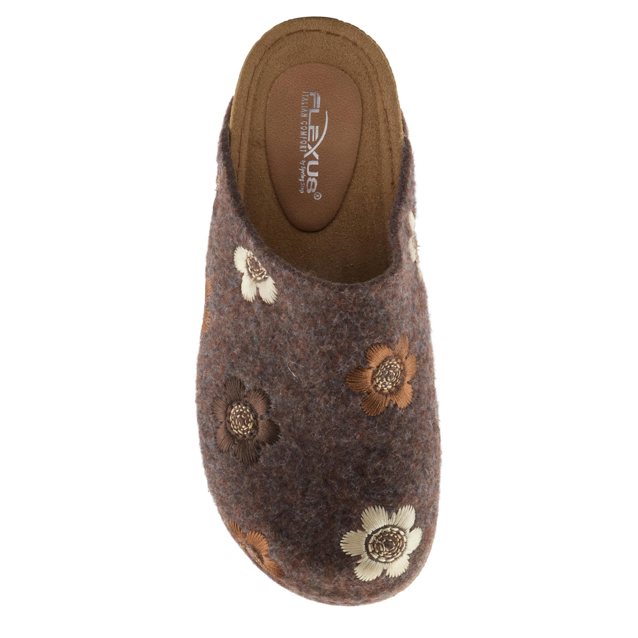 Flexus-WOMENS CUTESY CLOG-BROWN & MULTICOLOR