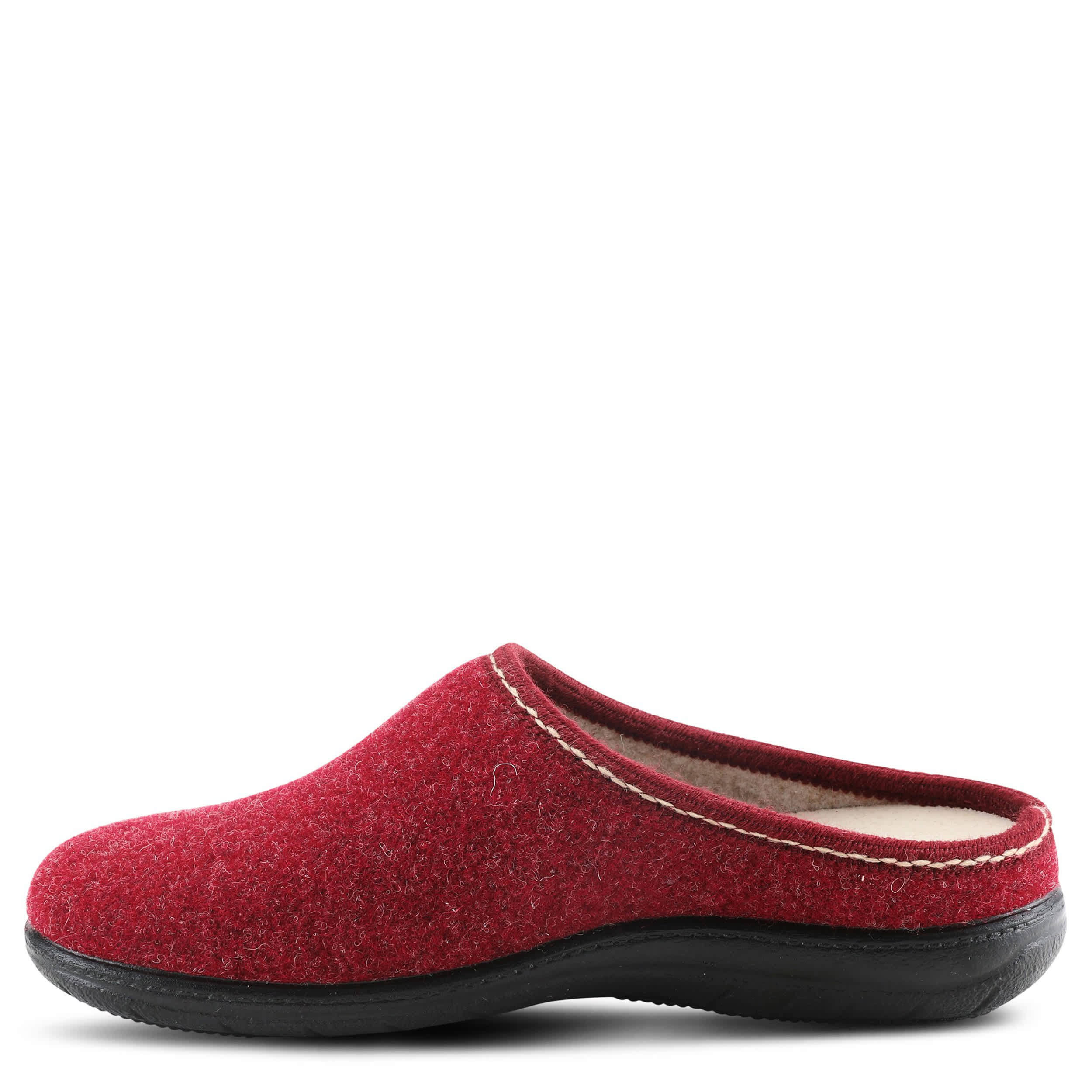 Flexus-WOMENS LORALEE CLOG-DARK RED & 
