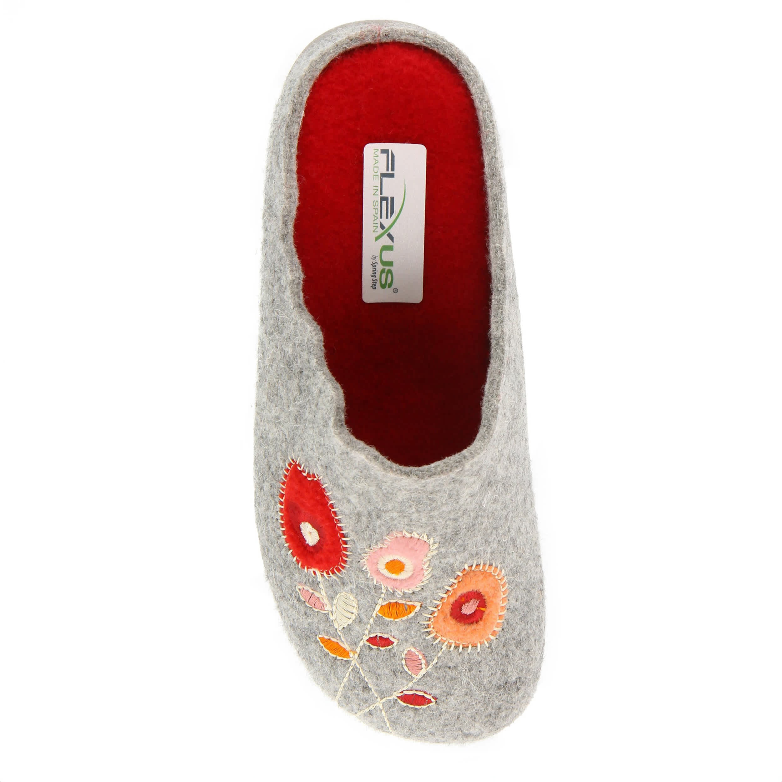 Flexus-WOMENS WILDFLOWER CLOG-GREY & MULTICOLOR