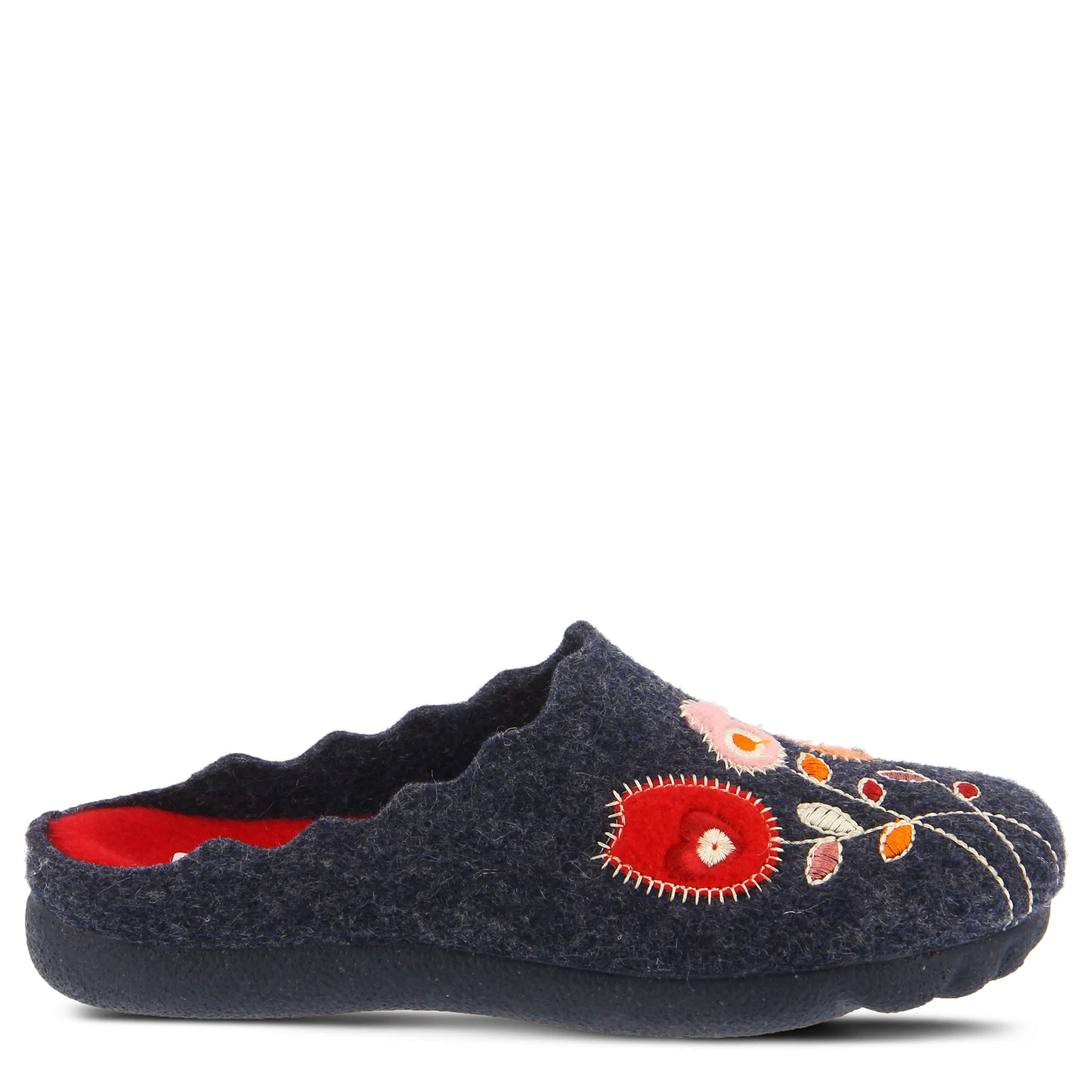 Flexus-WOMENS WILDFLOWER CLOG-NAVY & MULTICOLOR