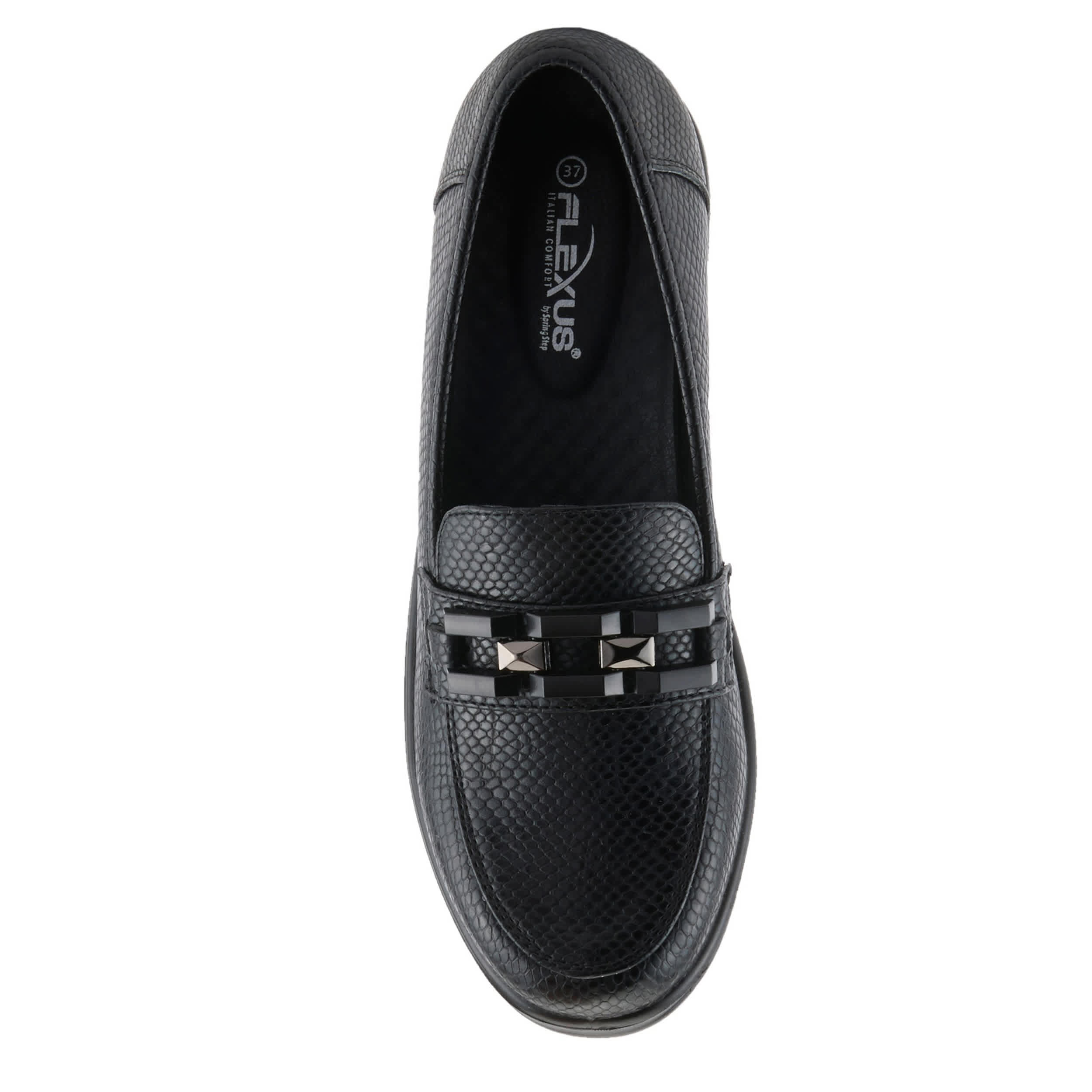Flexus-WOMENS ARISORIA LOAFER-BLACK & 