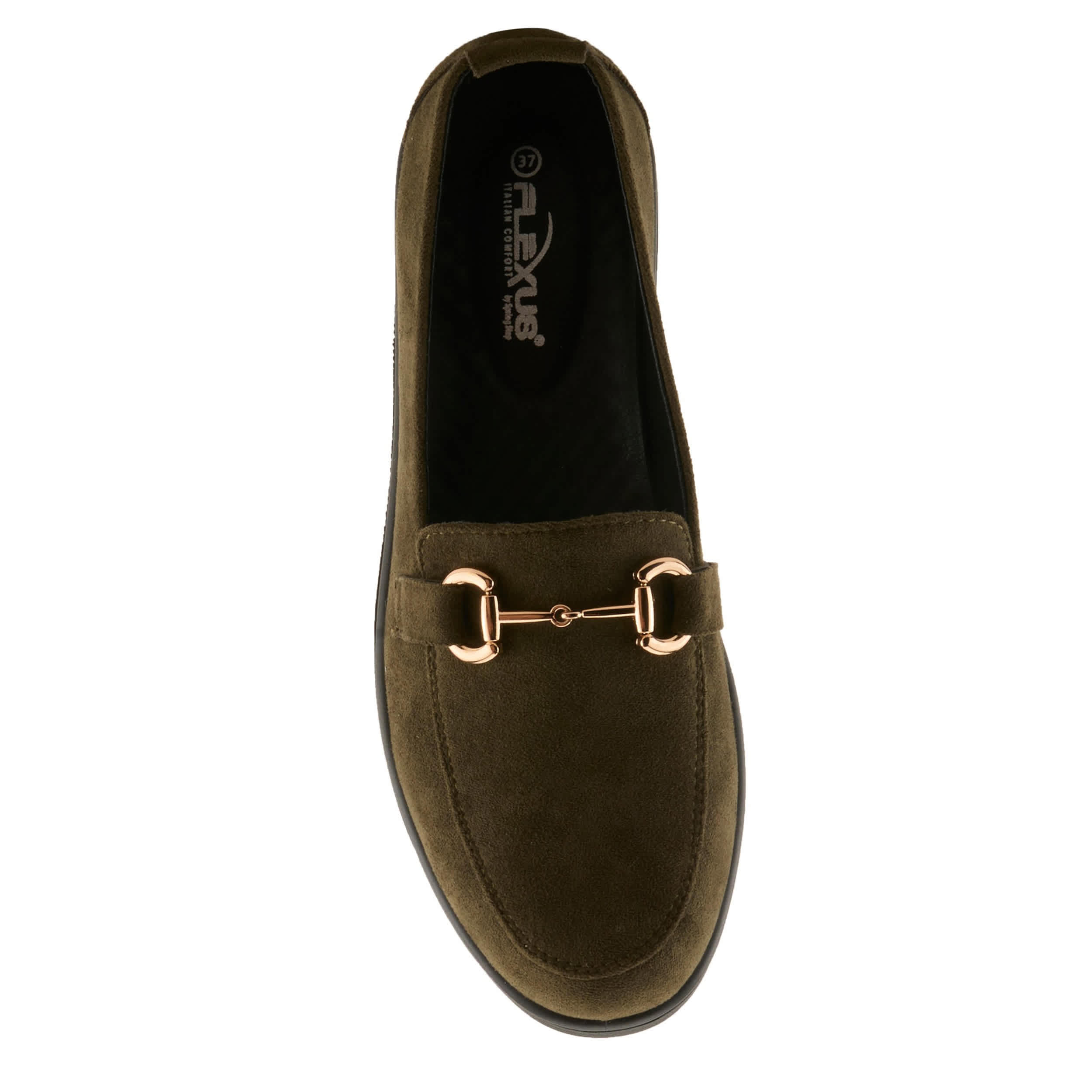 Flexus-WOMENS CASHMERAN LOAFER-OLIVE & 