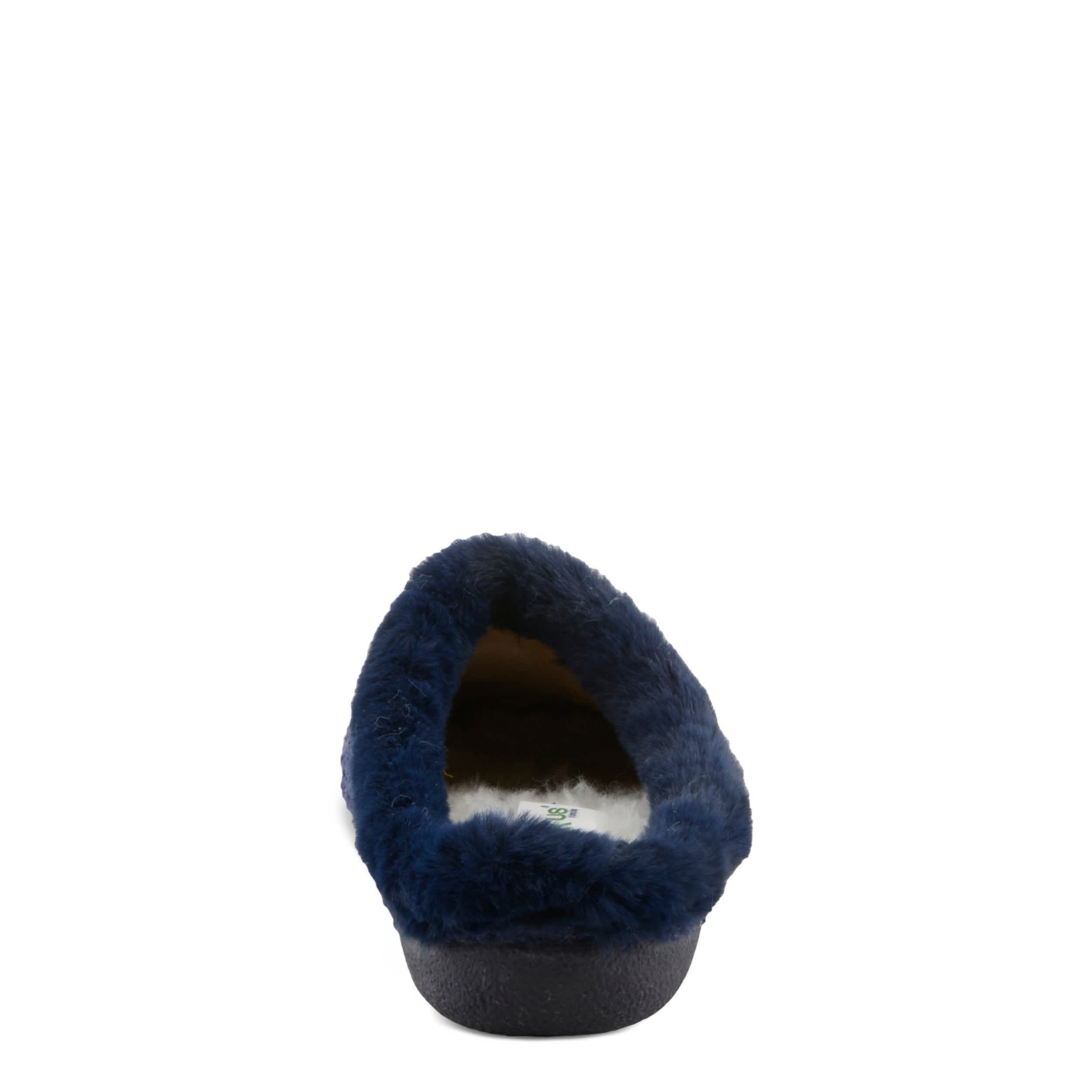 Flexus-WOMENS ABOUQUET FAUX FUR SLIPPER-NAVY & 