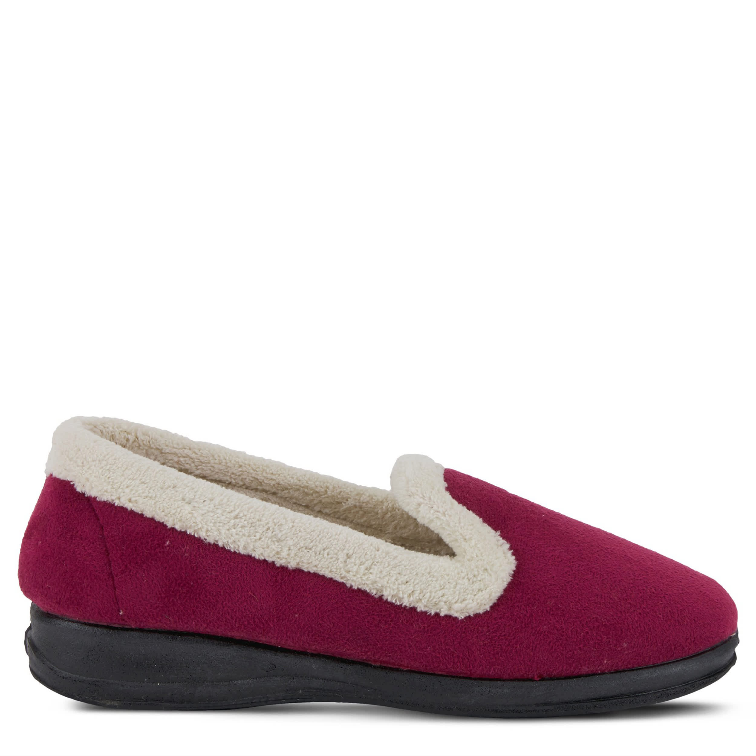 Flexus-WOMENS ISLA SLIPPER-DARK RED & 