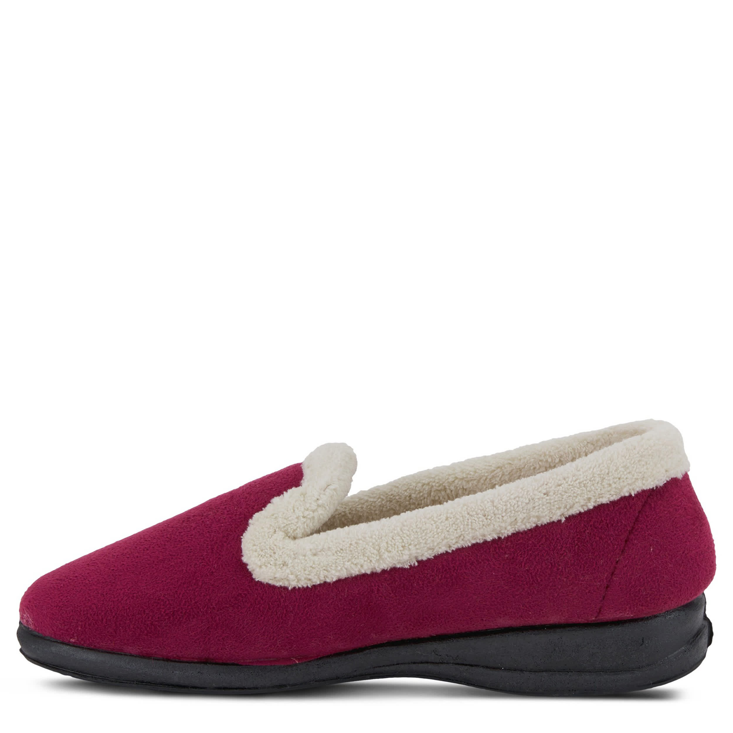 Flexus-WOMENS ISLA SLIPPER-DARK RED & 