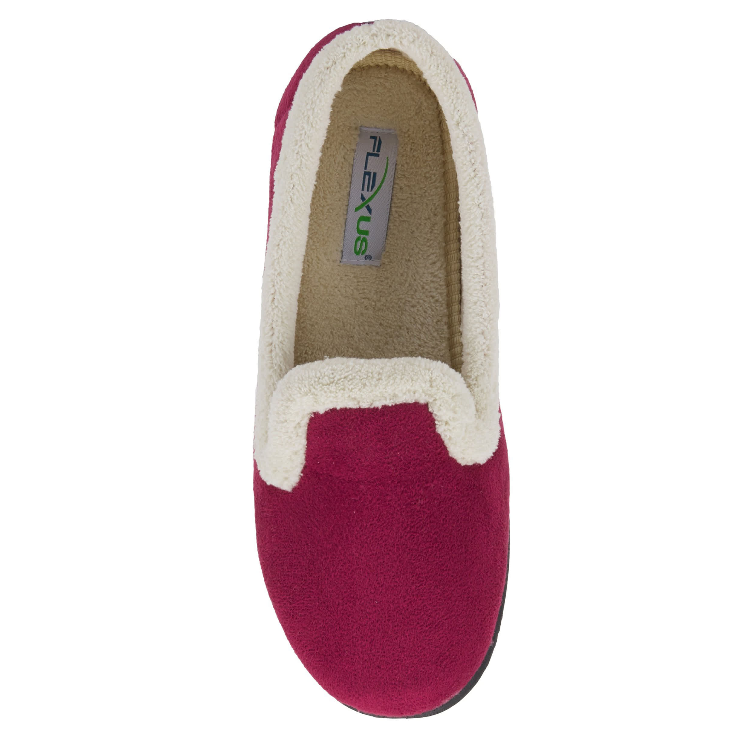 Flexus-WOMENS ISLA SLIPPER-DARK RED & 