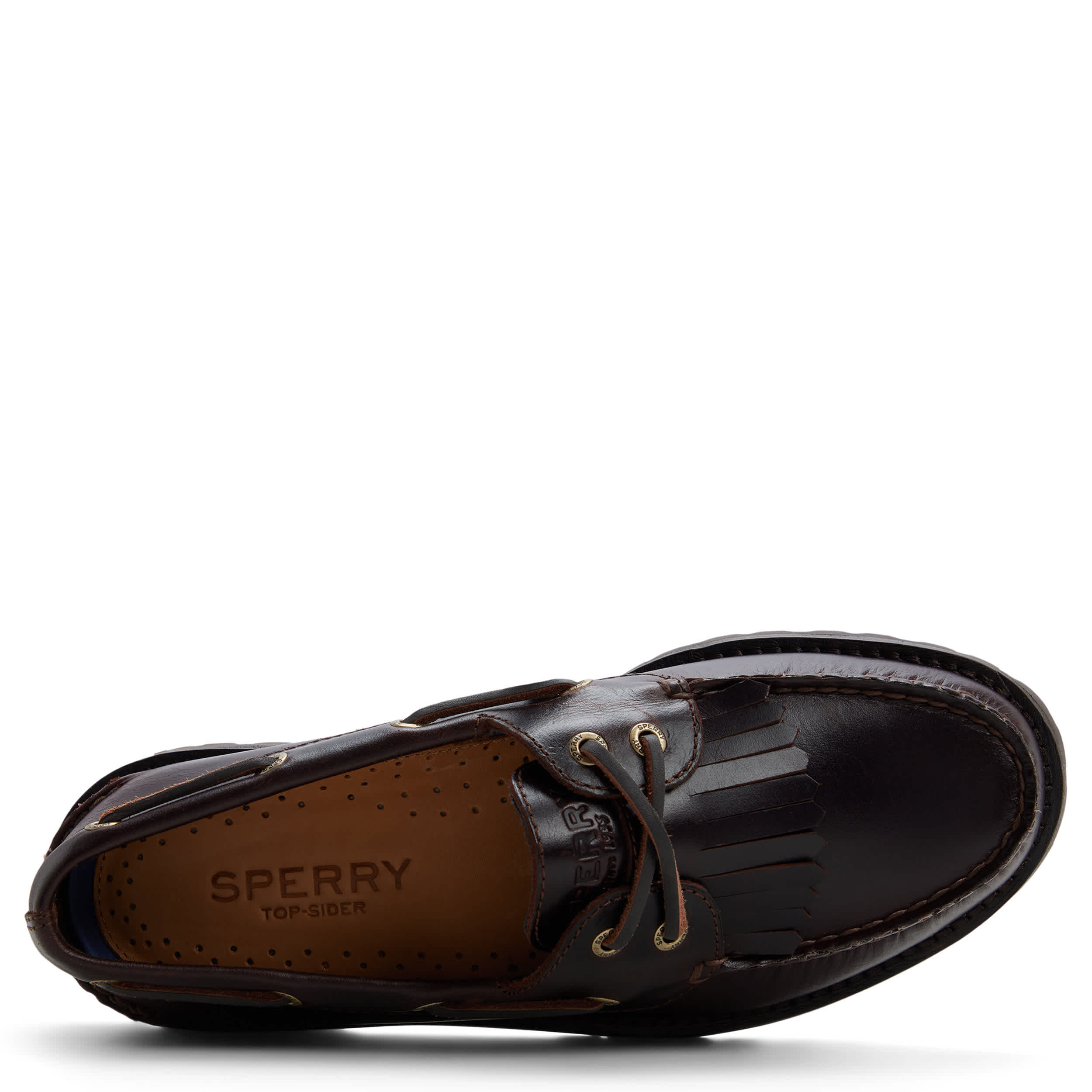 SPERRY-WOMENS AO KILTIE LUG BOAT SHOE-BROWN & 
