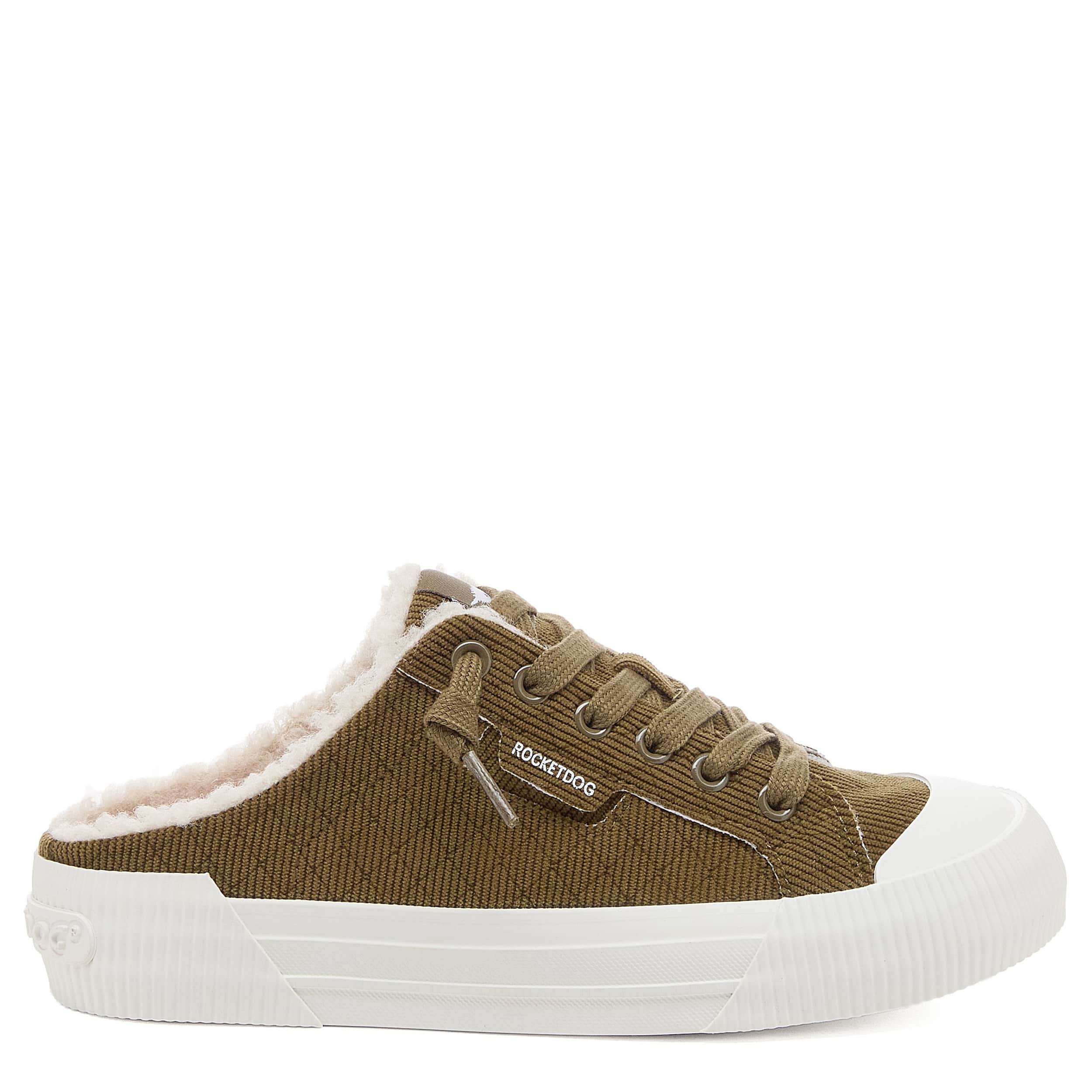 ROCKET DOG-WOMENS CHEERY SLIP ON SNEAKER-OLIVE & 