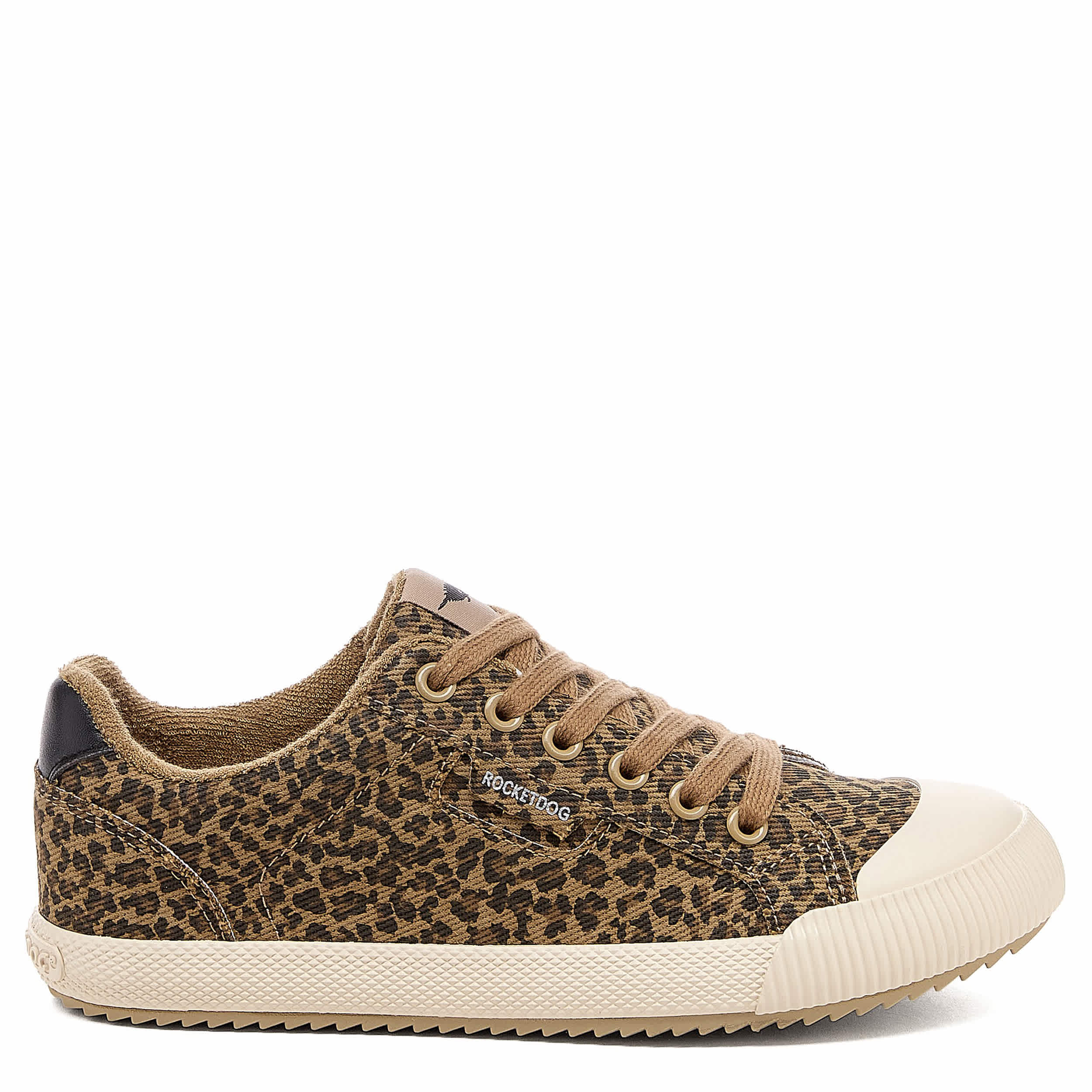 ROCKET DOG-WOMENS CHEERY LOW SNEAKER-TAN & LEOPARD