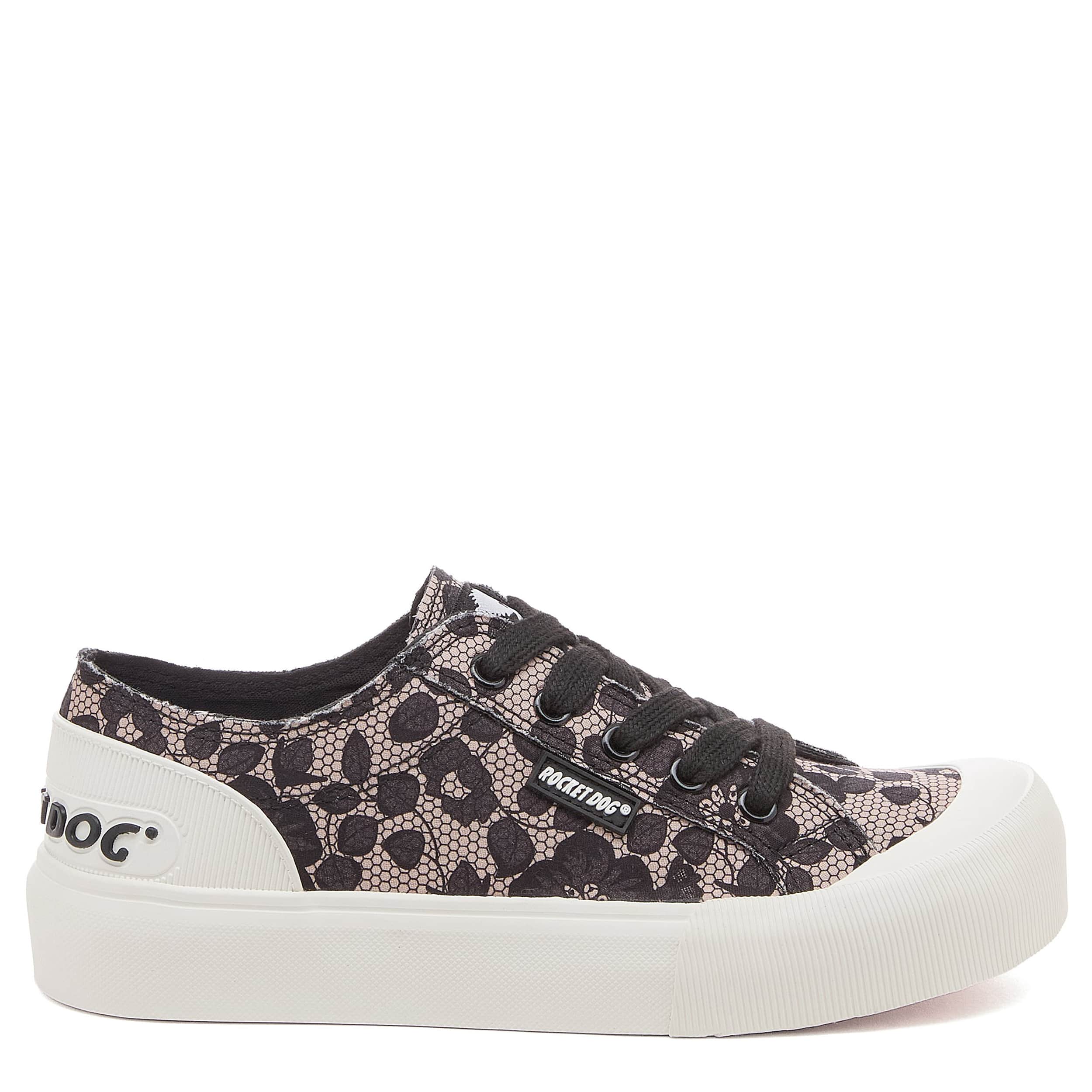 ROCKET DOG-WOMENS JAZZIN PLUS SNEAKER-BLACK & MULTICOLOR