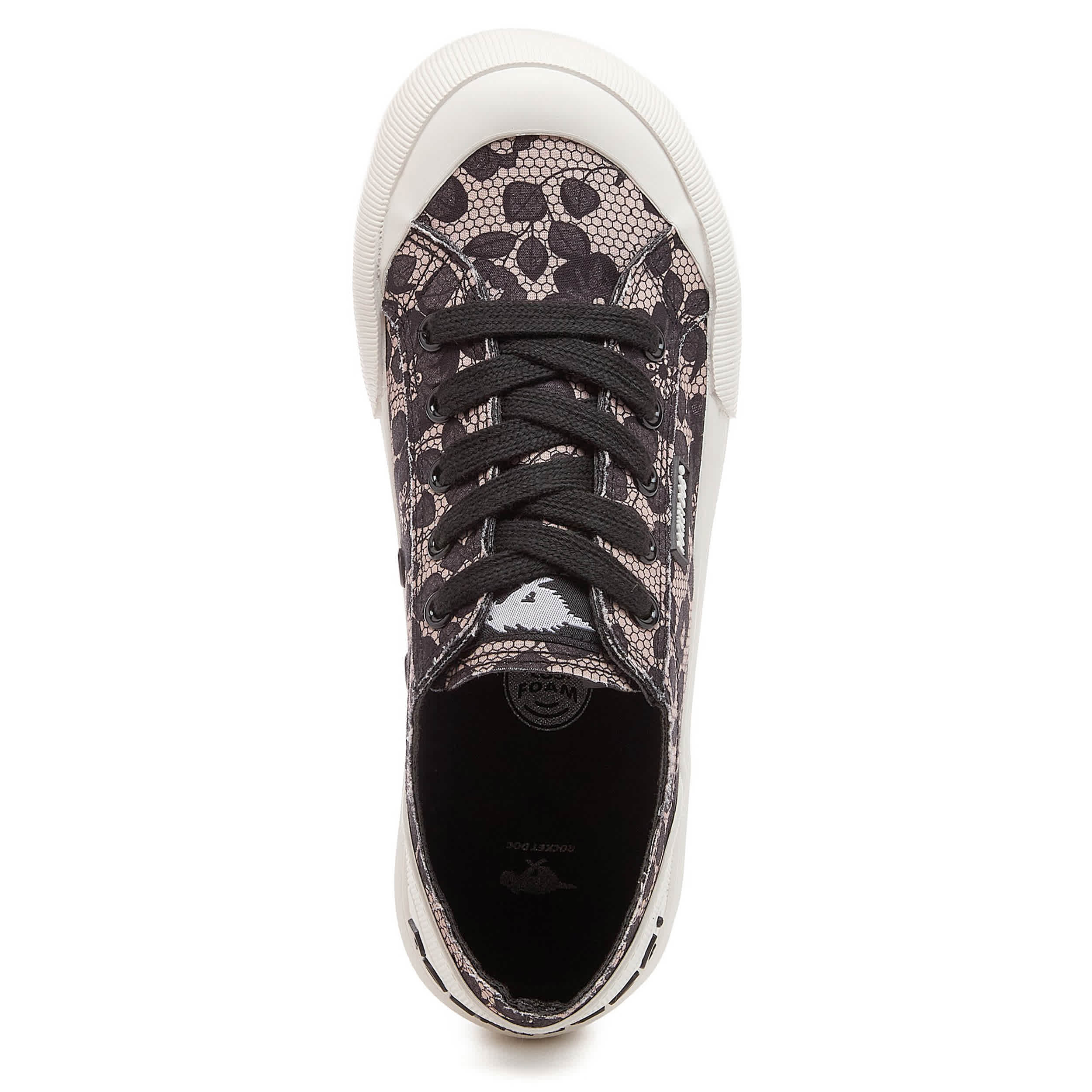 ROCKET DOG-WOMENS JAZZIN PLUS SNEAKER-BLACK & MULTICOLOR