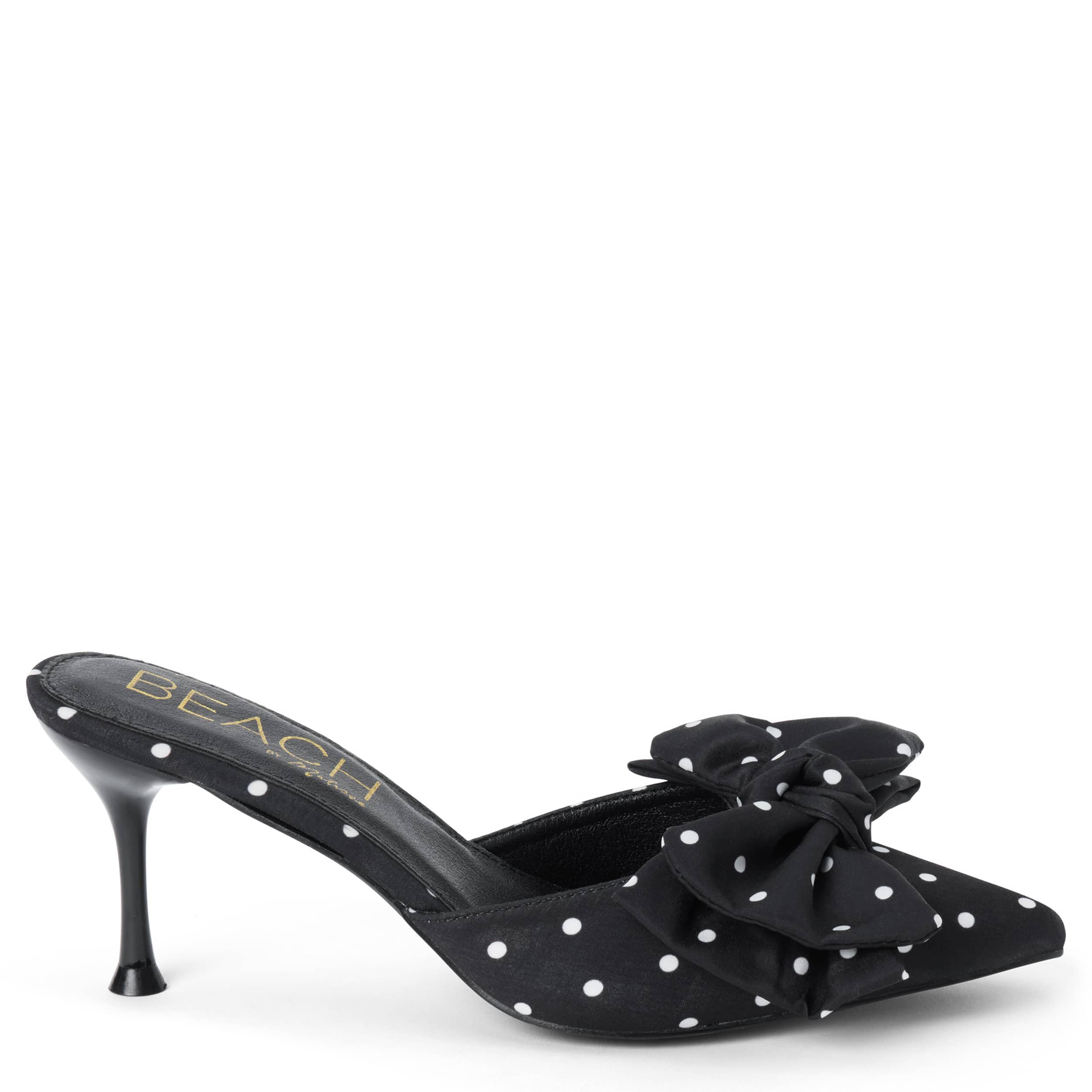 BEACH-WOMENS GOLDIE PUMP-BLACK & WHITE
