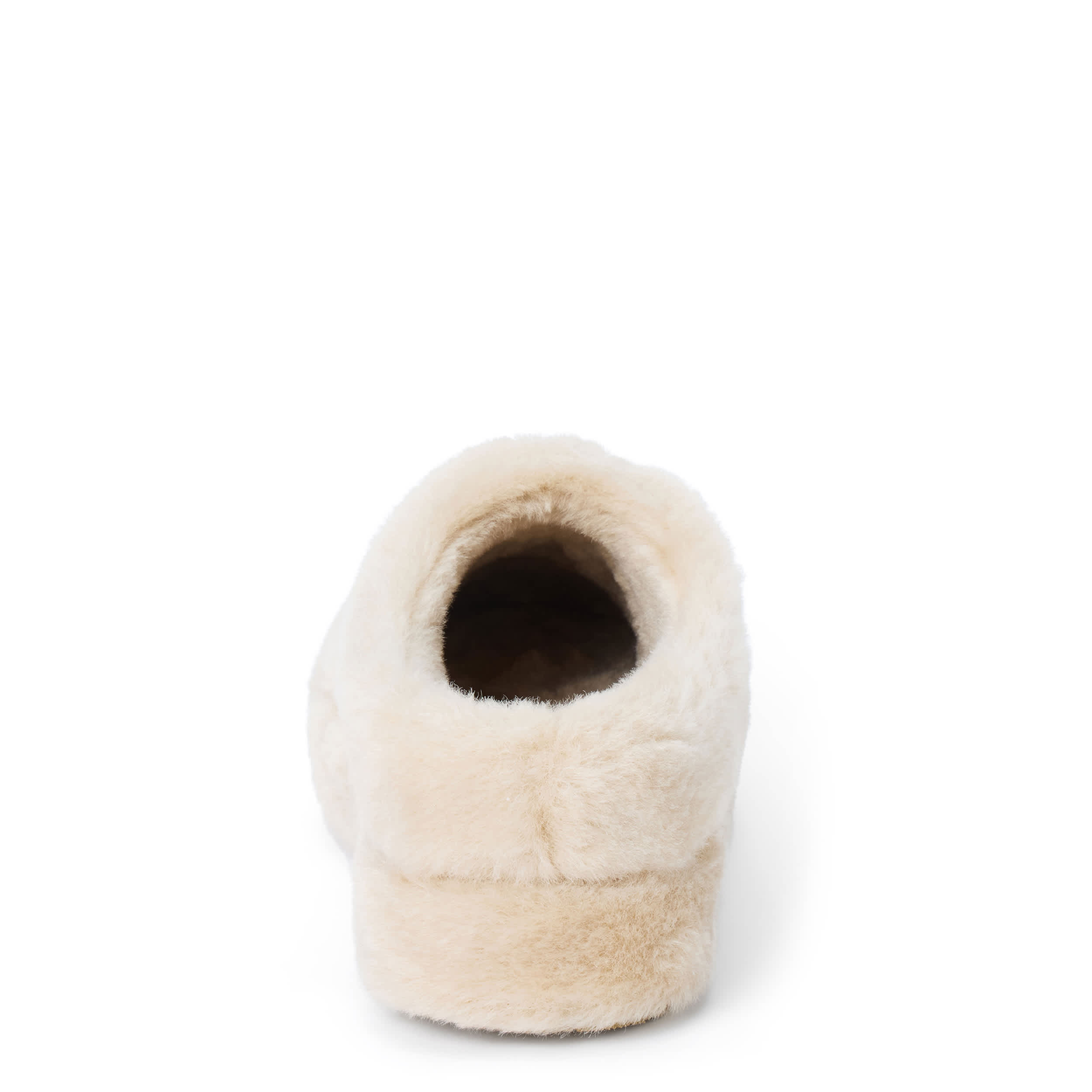 BEACH-WOMENS CLAUDE FAUX FUR SLIPPER-BEIGE & 