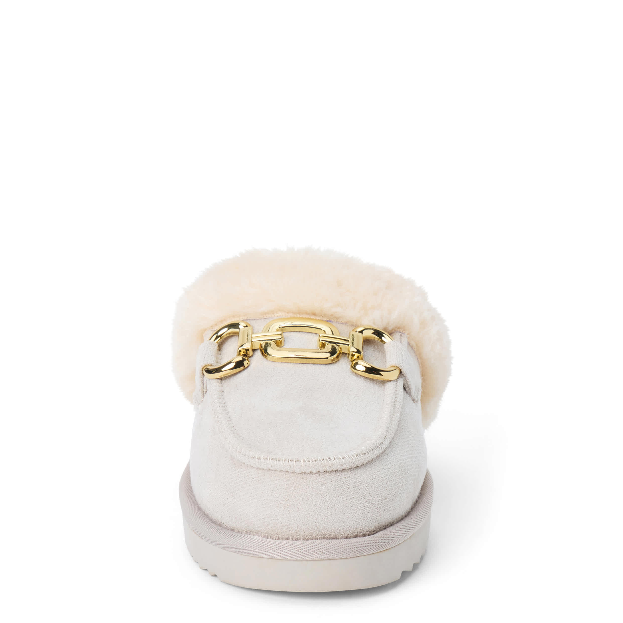BEACH-WOMENS DAVOS SLIPPER FAUX FUR-GREY & 