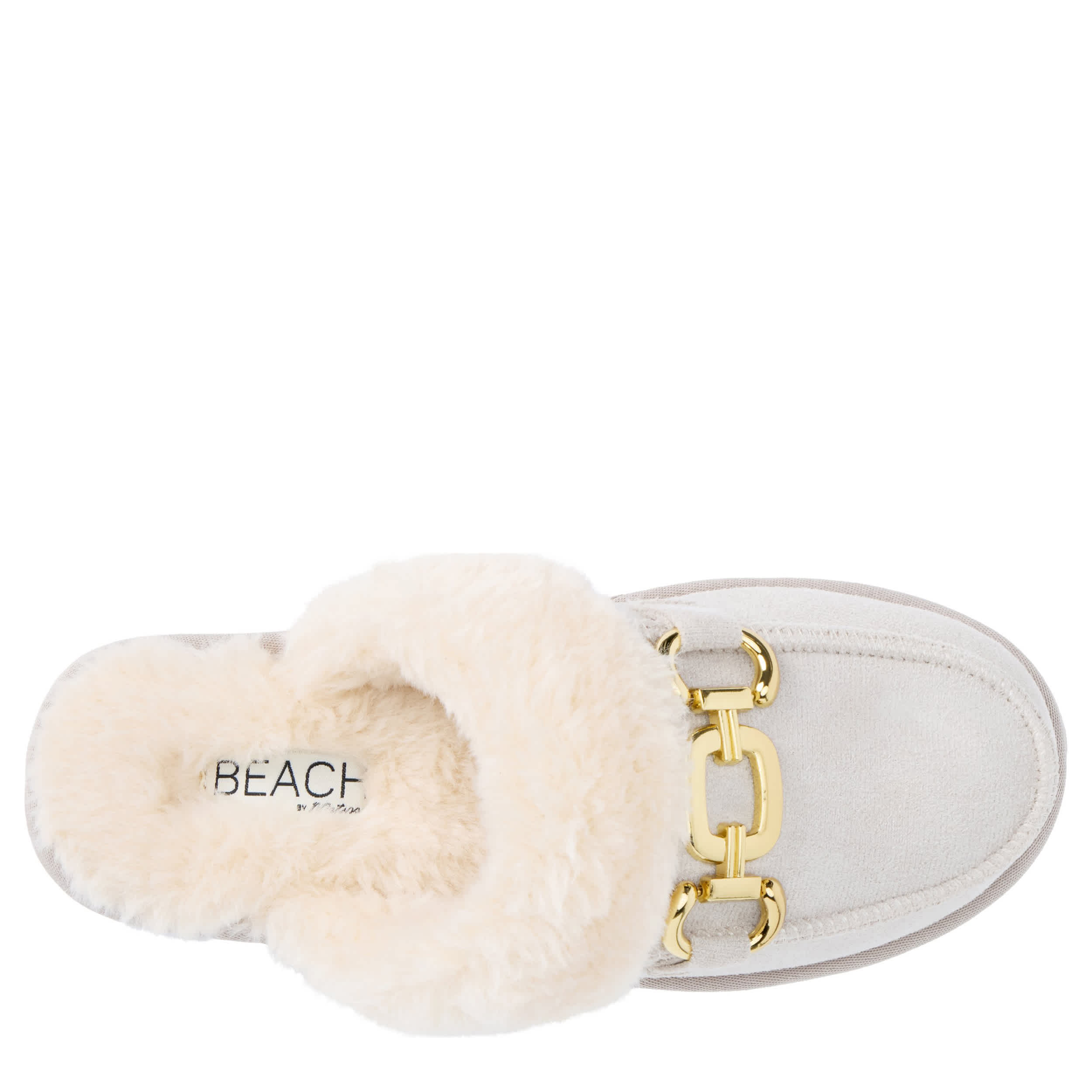 BEACH-WOMENS DAVOS SLIPPER FAUX FUR-GREY & 