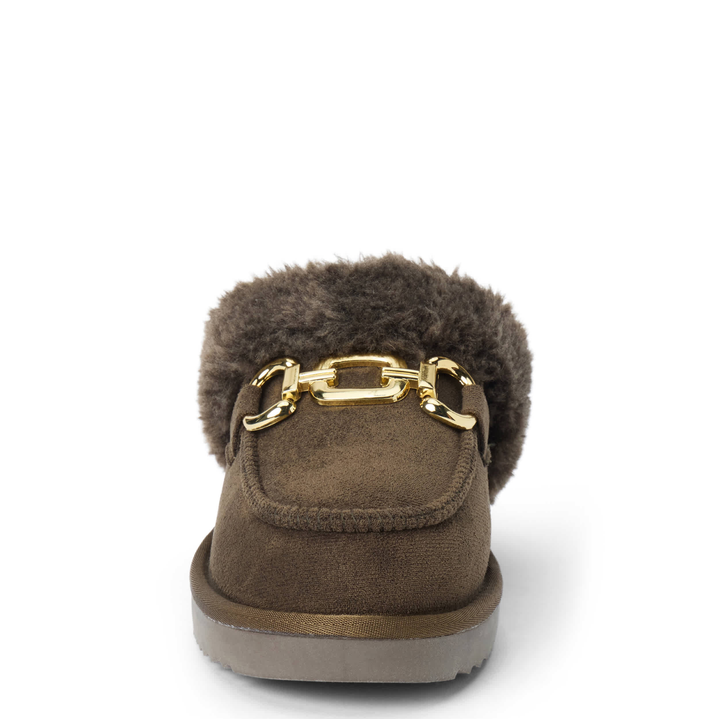 BEACH-WOMENS DAVOS SLIPPER FAUX FUR-ESPRESSO & 