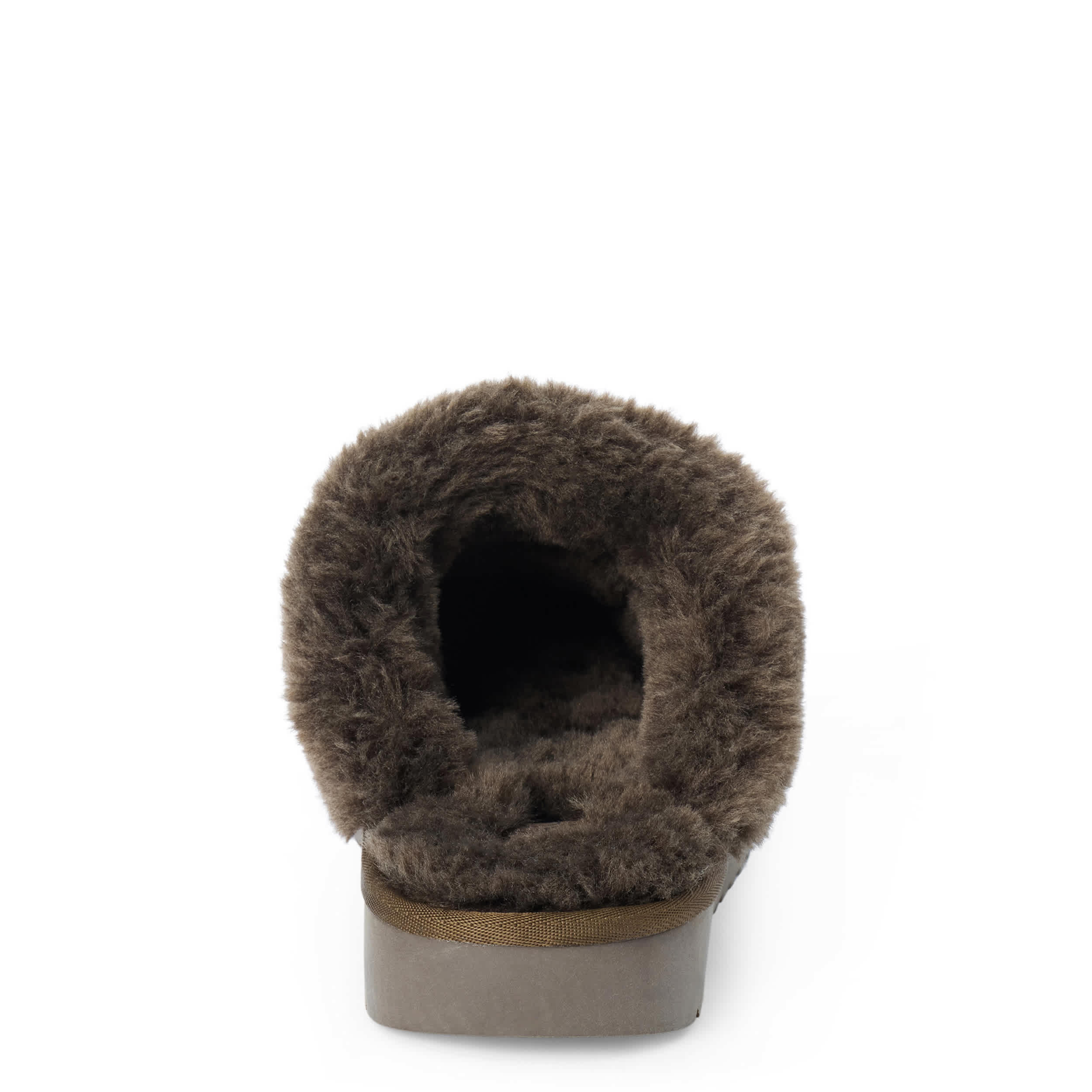 BEACH-WOMENS DAVOS SLIPPER FAUX FUR-ESPRESSO & 